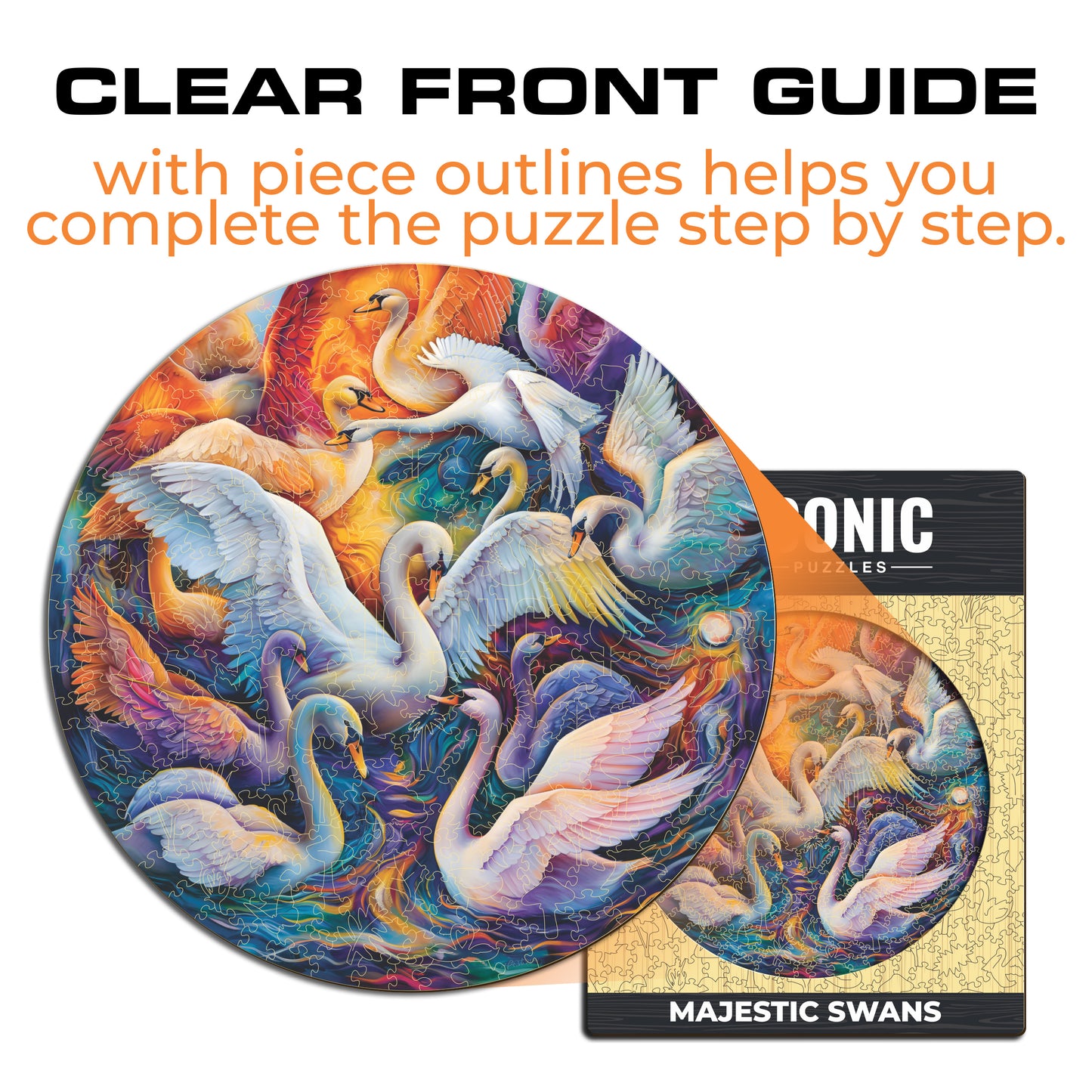 Majestic Swans - Wooden Puzzle