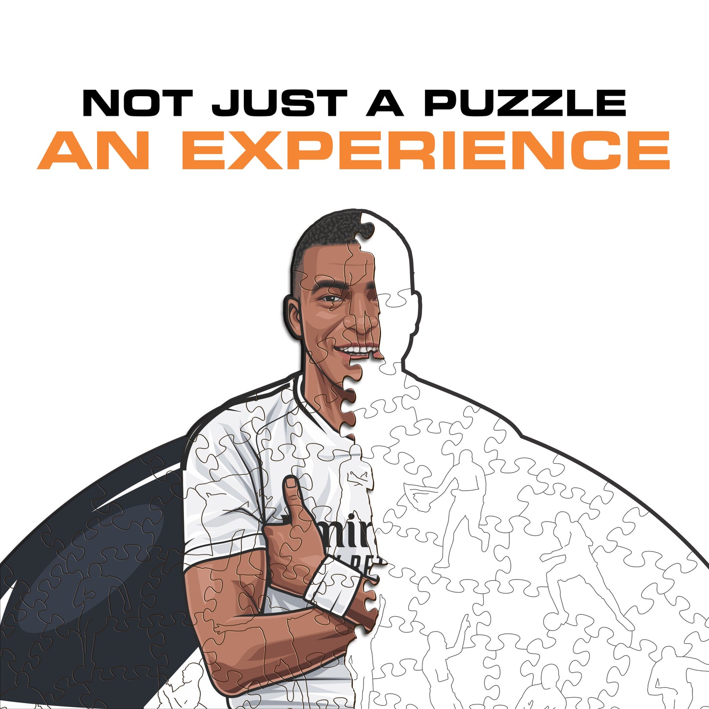 Kylian Mbappé - quebra-cabeça de madeira