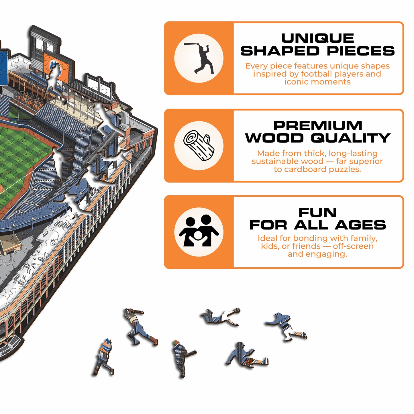 New York Mets™ Citi Field Stadium - Wooden Puzzle