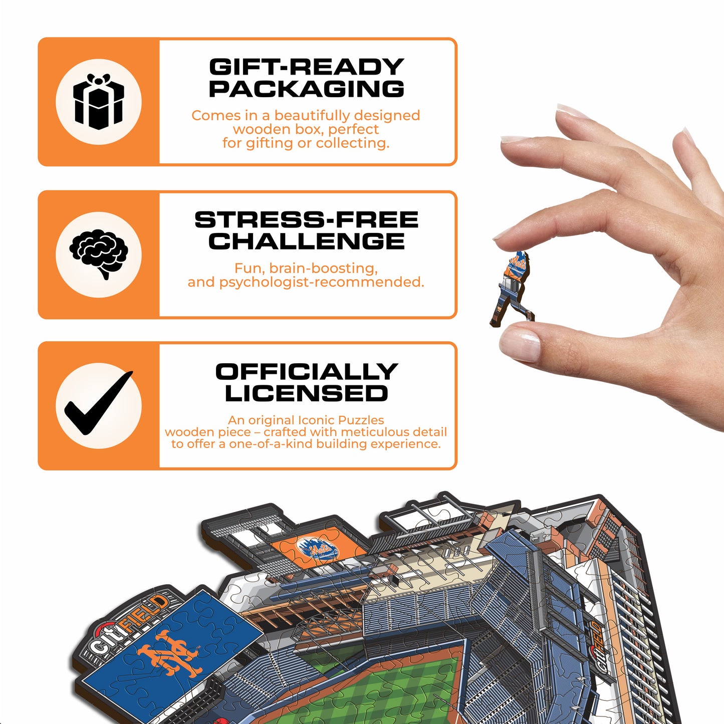 New York Mets™ Citi Field Stadium - Wooden Puzzle