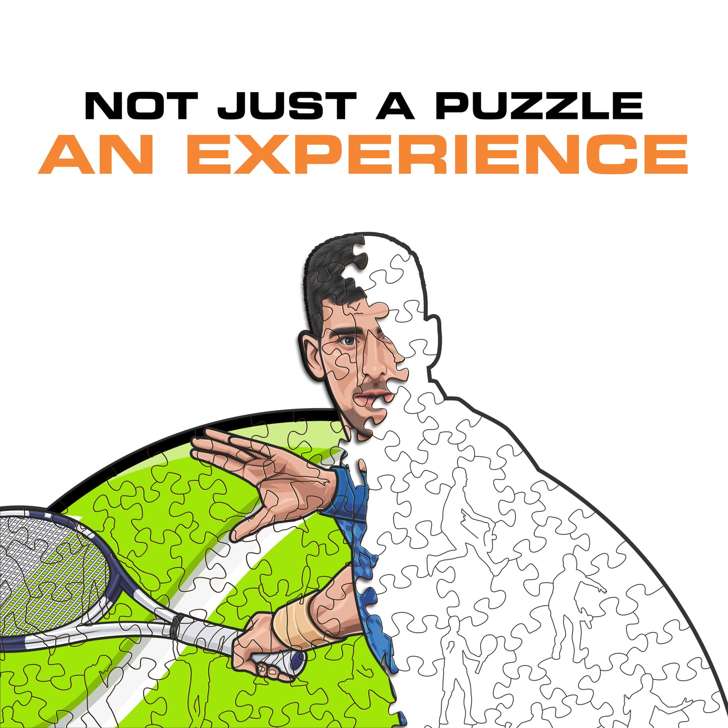 Novak Djokovic - Wooden Puzzle