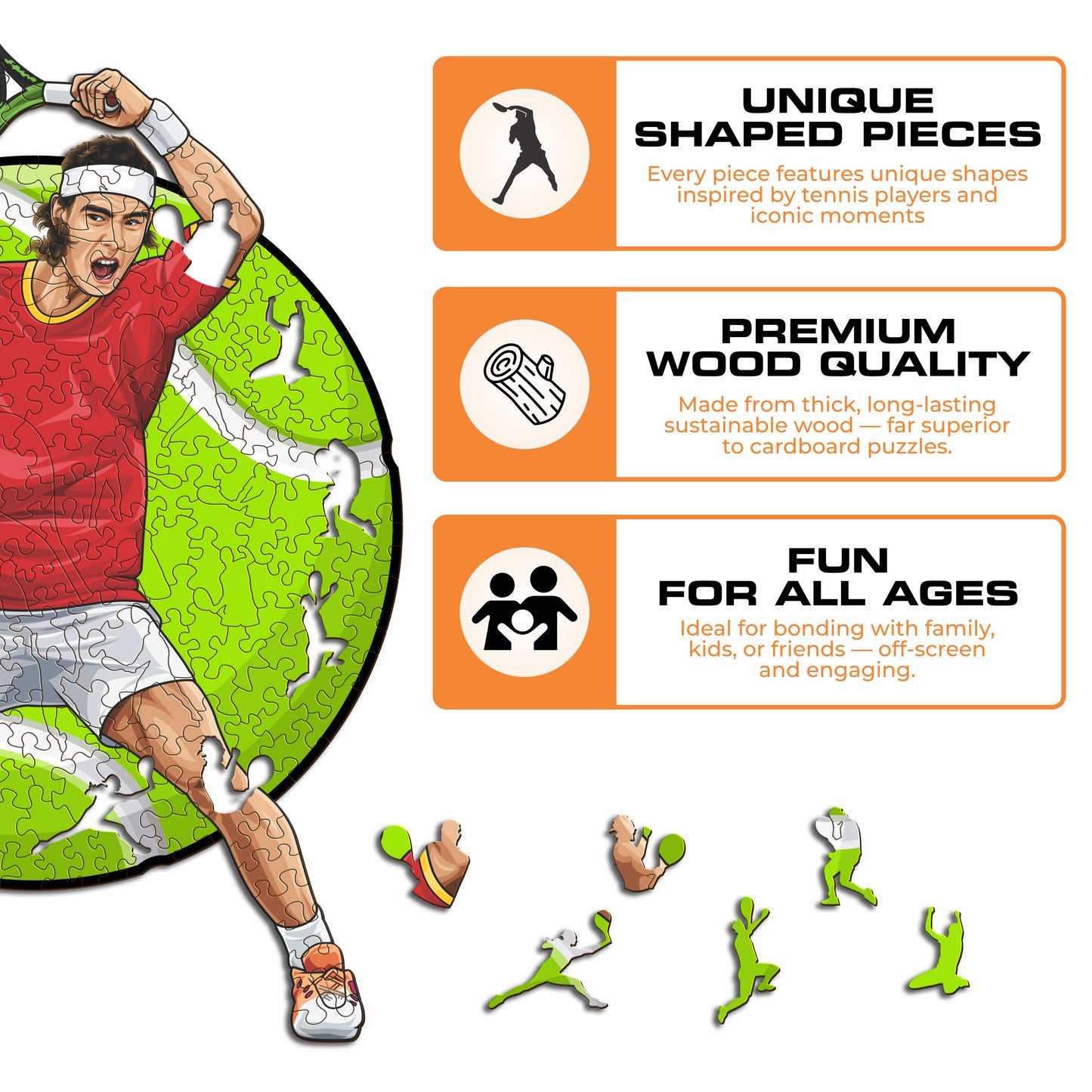 Rafael Nadal - Wooden Puzzle