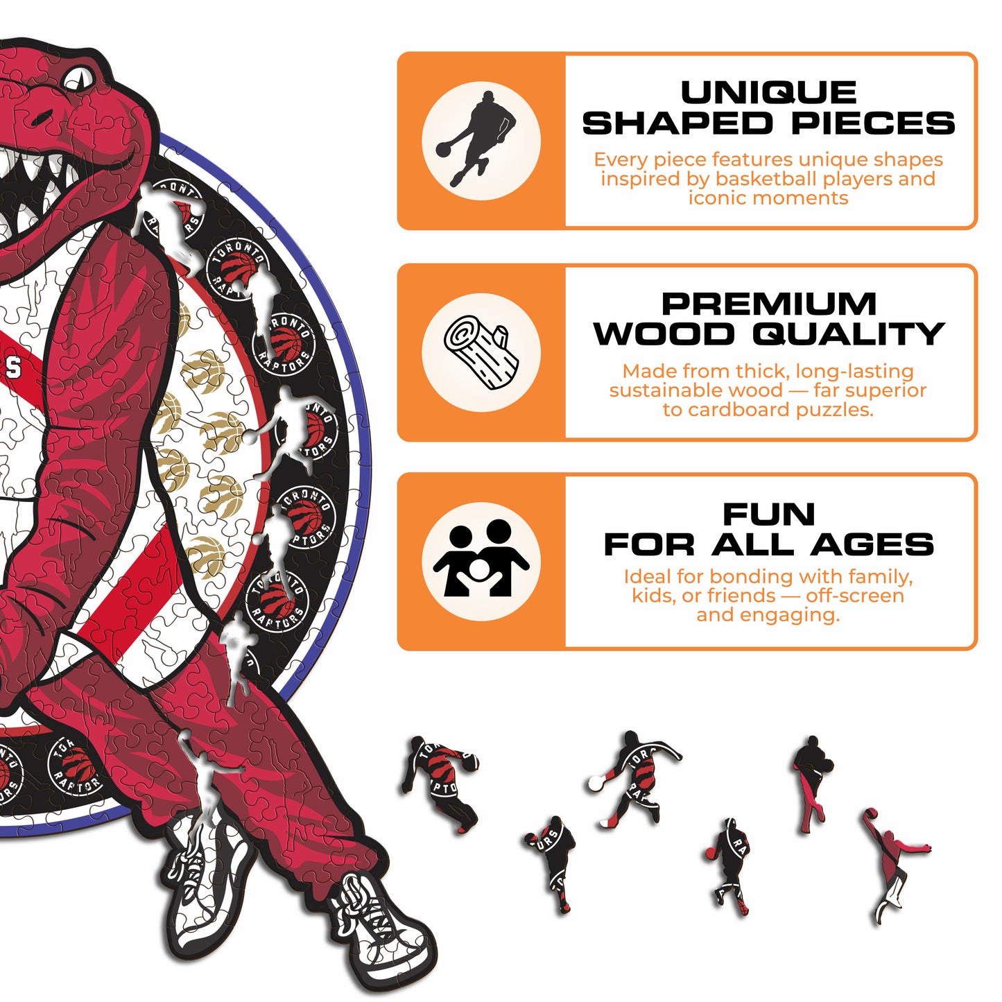 Toronto Raptors™ Mascot - Wooden Puzzle