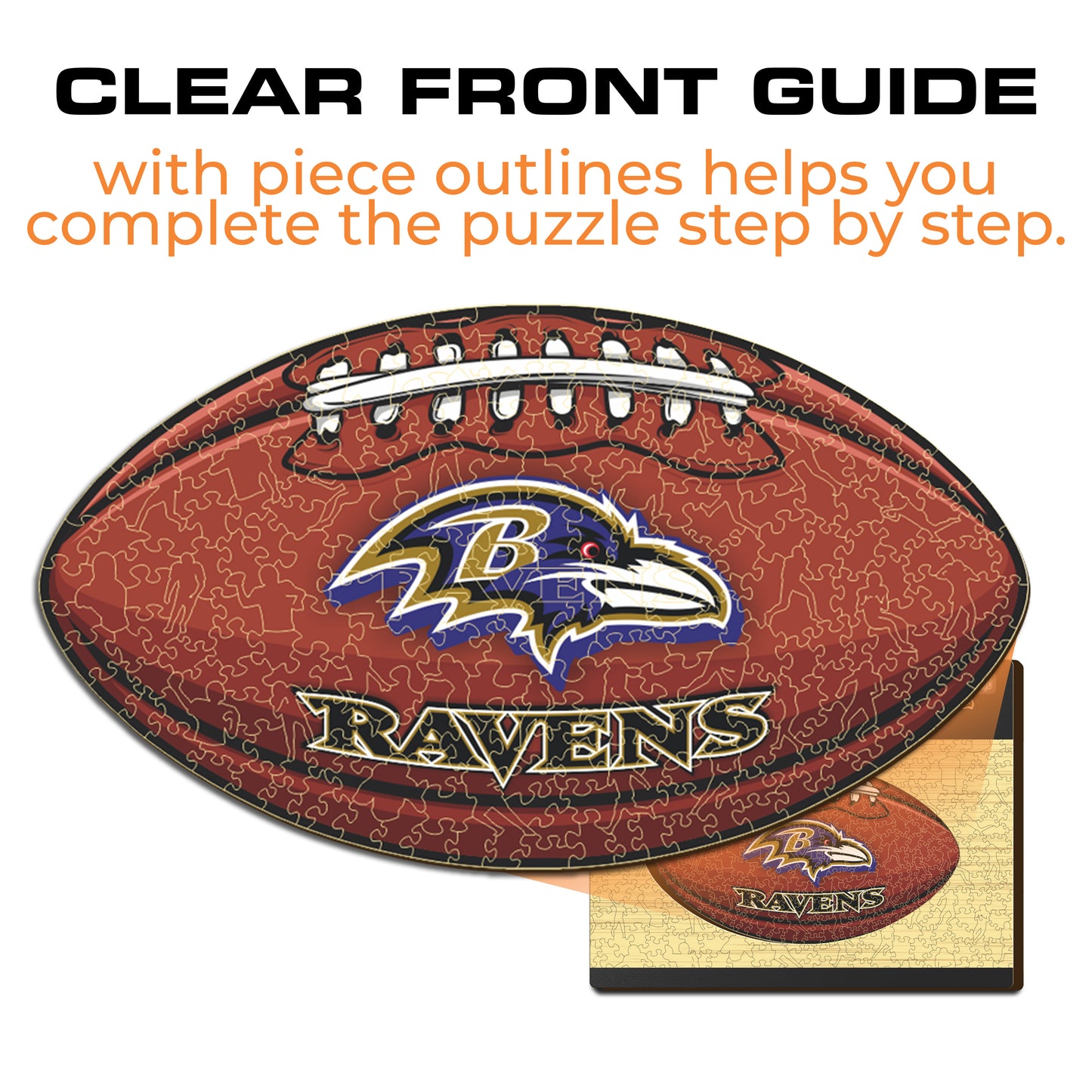 Baltimore Ravens™ Football - Wooden Puzzle