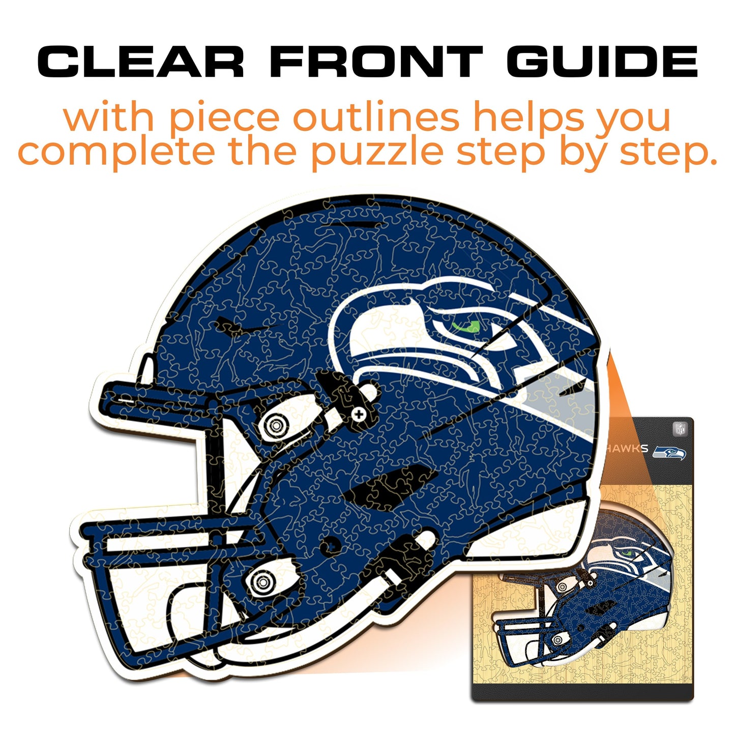 Seattle Seahawks™ Helmet - Wooden Puzzle