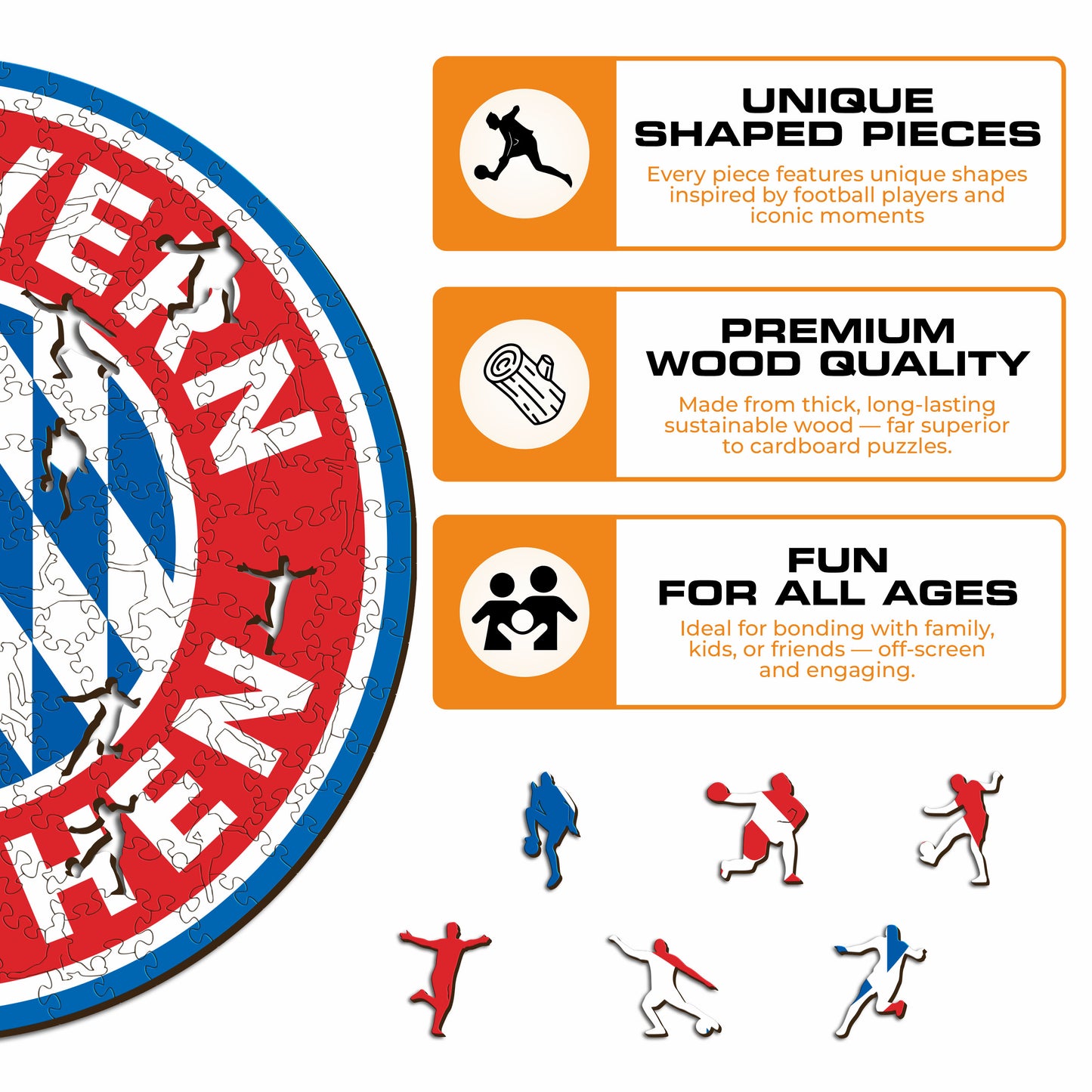 FC Bayern Munich® Logo - Wooden Puzzle