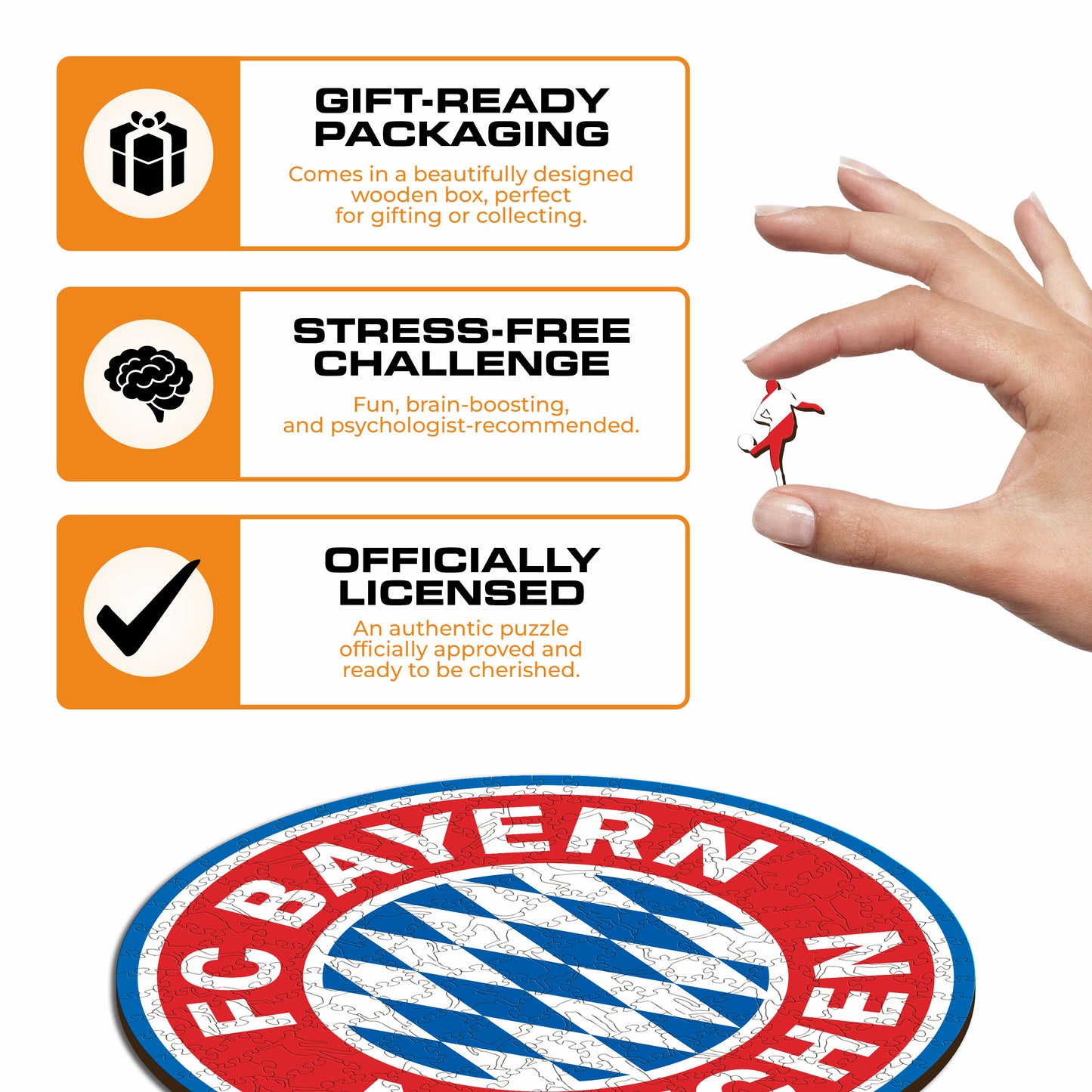 FC Bayern Munich® Logo - Wooden Puzzle