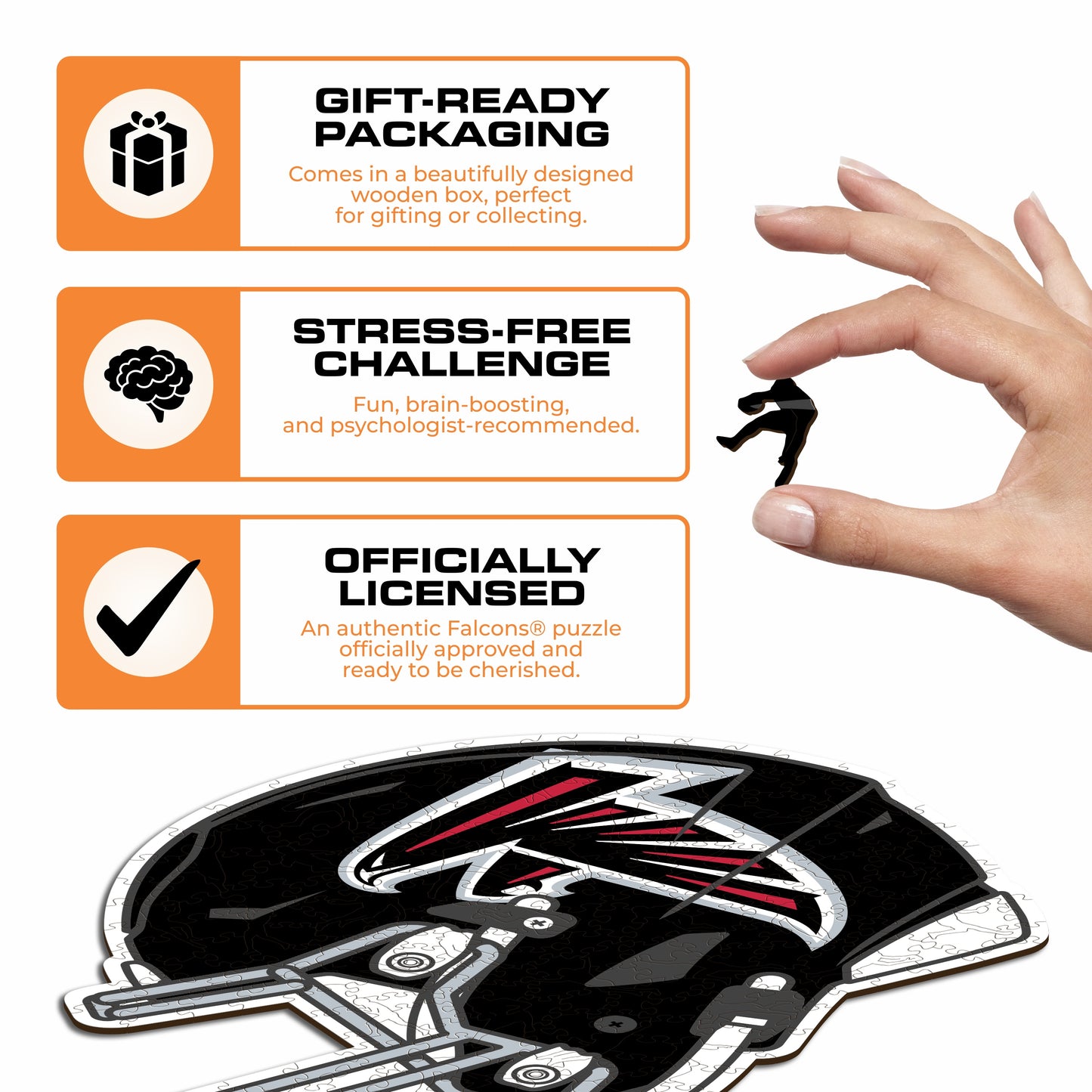 Capacete Atlanta Falcons™ - Quebra-cabeça de madeira