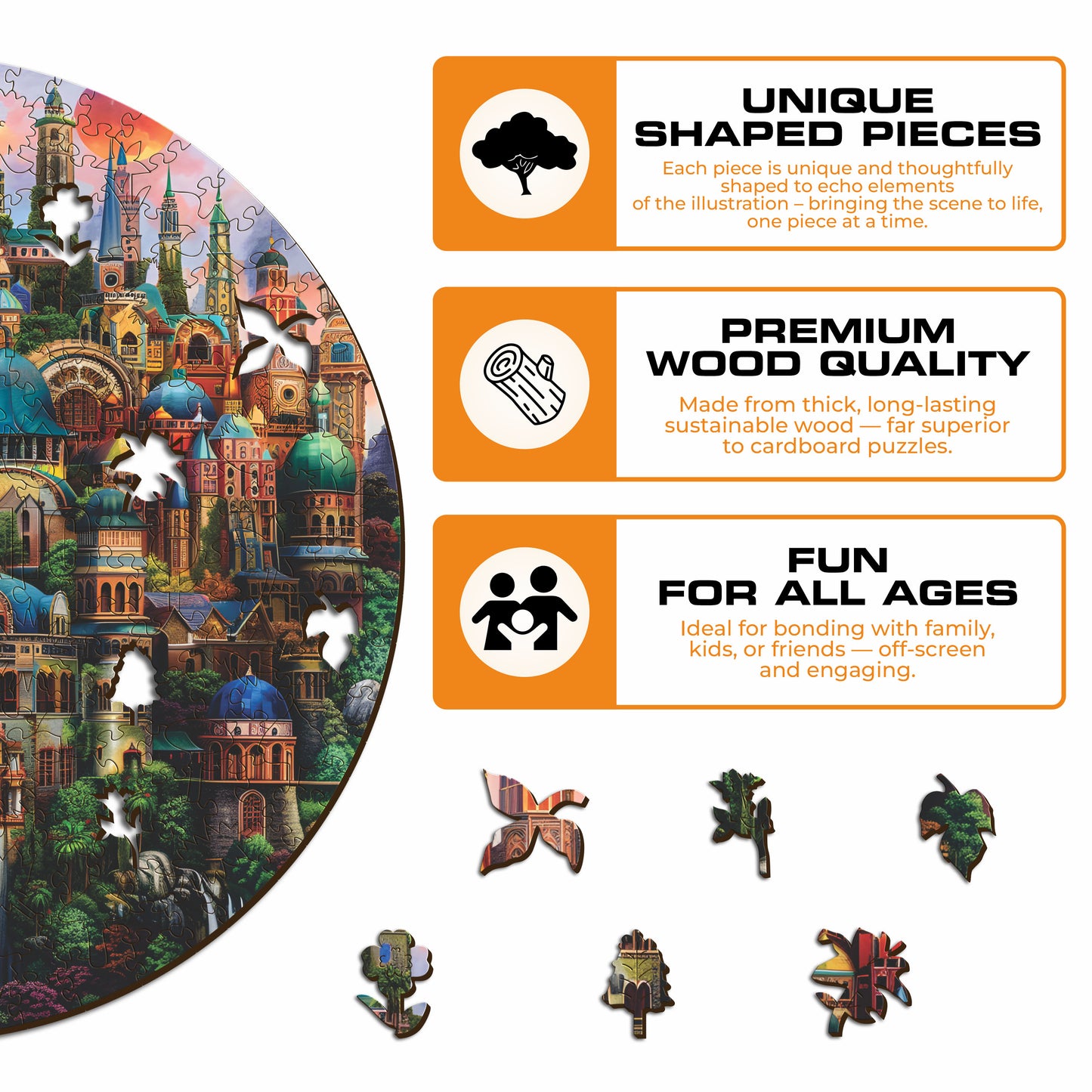 Enchanted City - Wooden Puzzle