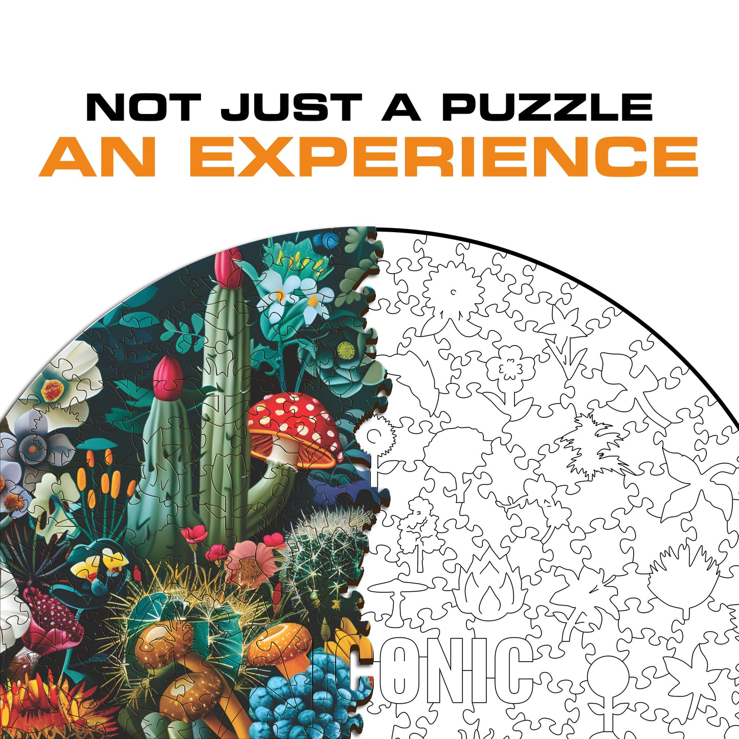 Fantasy Flowers - Wooden Puzzle