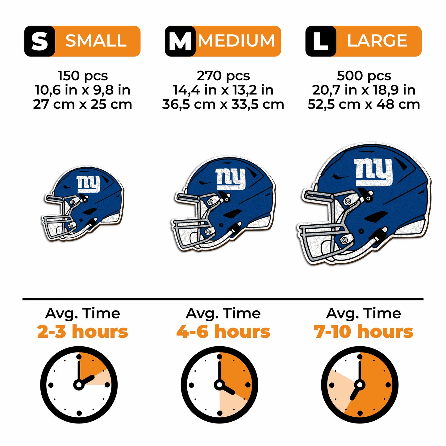 Capacete New York Giants™ - Quebra-cabeça de madeira