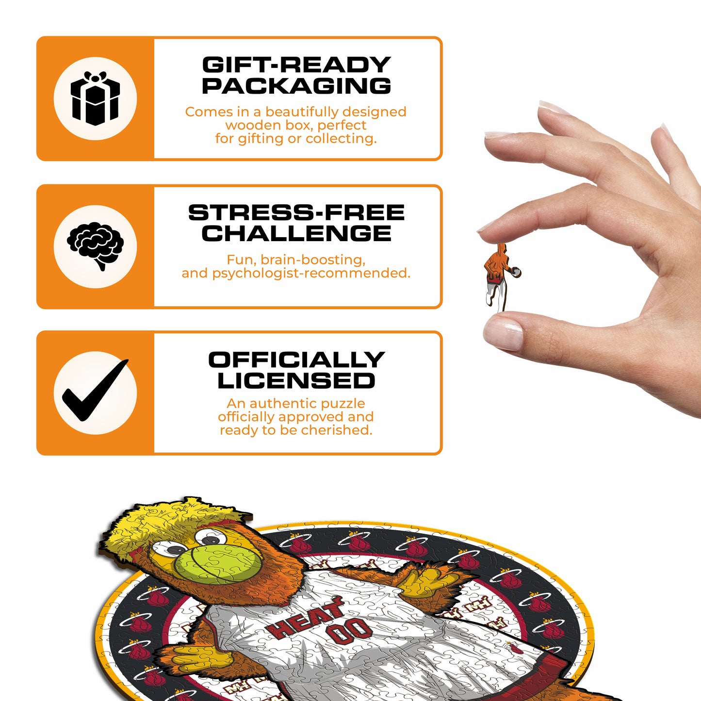 Miami Heat™ Mascot - Wooden Puzzle