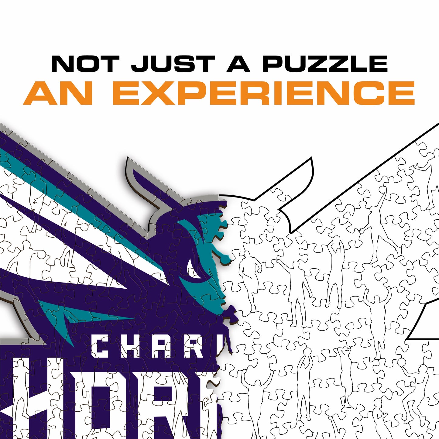 Charlotte Hornets™ - Quebra-cabeça de madeira