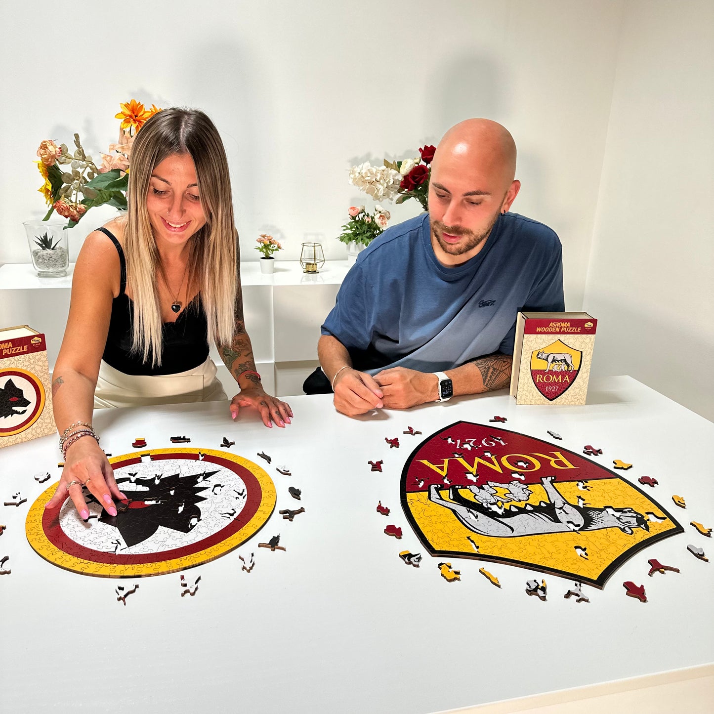 AS Roma® Logo Lupetto - Quebra-cabeça de madeira