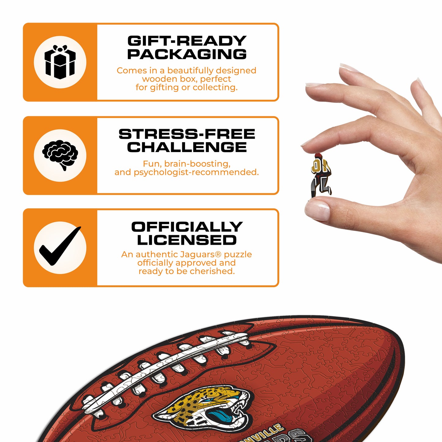 Jacksonville Jaguars™ Futebol Americano - Quebra-cabeça de Madeira