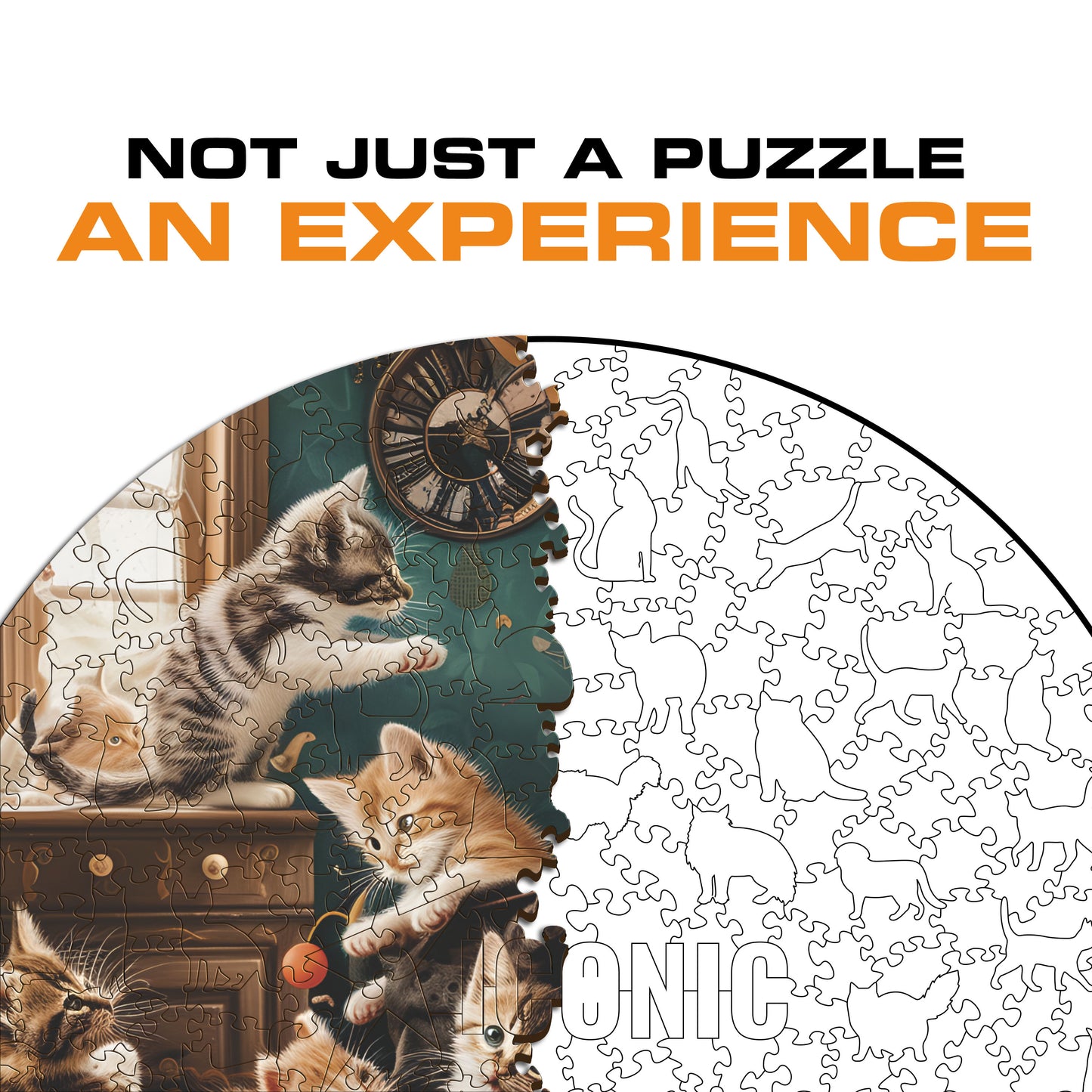 Playful Kittens - Wooden Puzzle