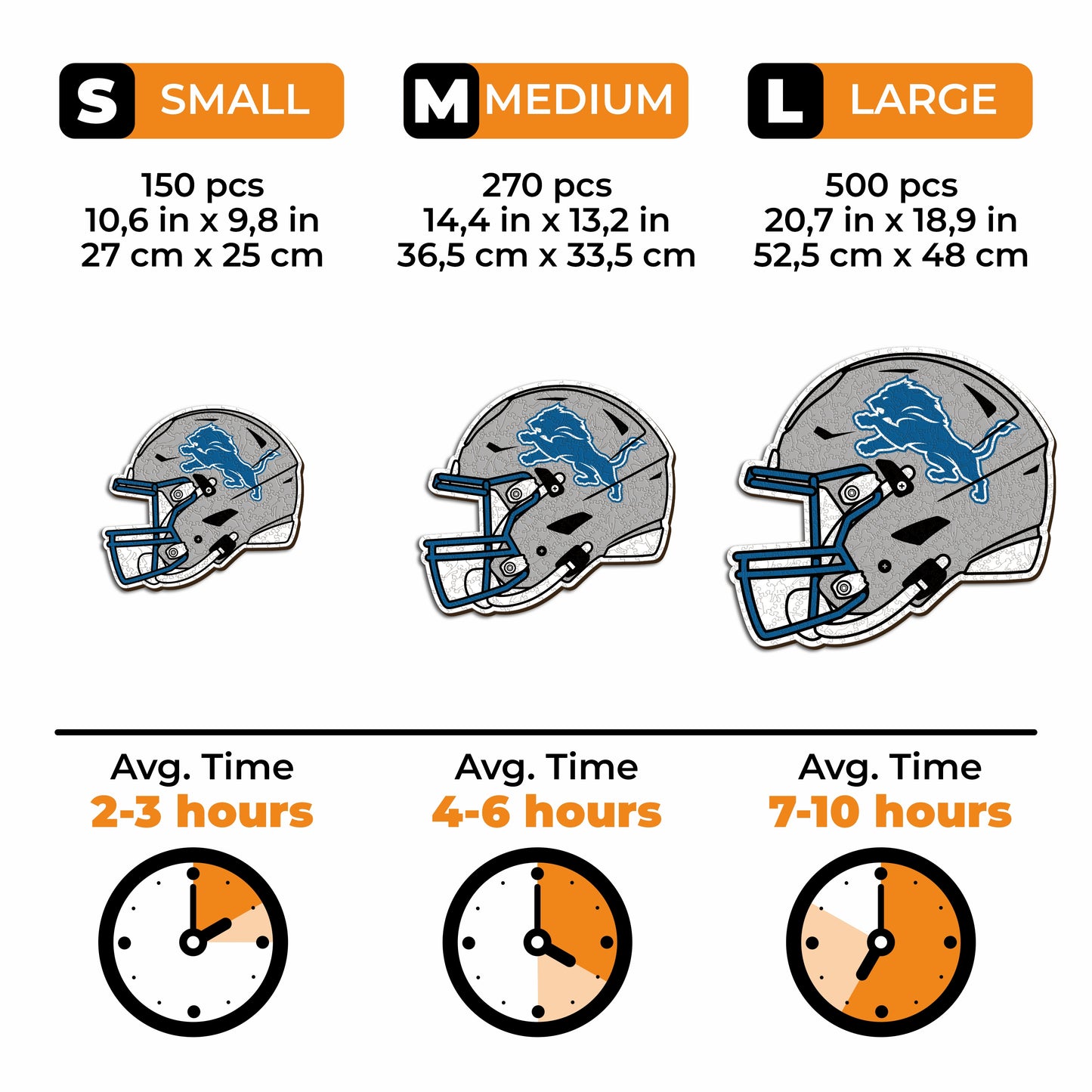 Capacete Detroit Lions™ - Quebra-cabeça de madeira