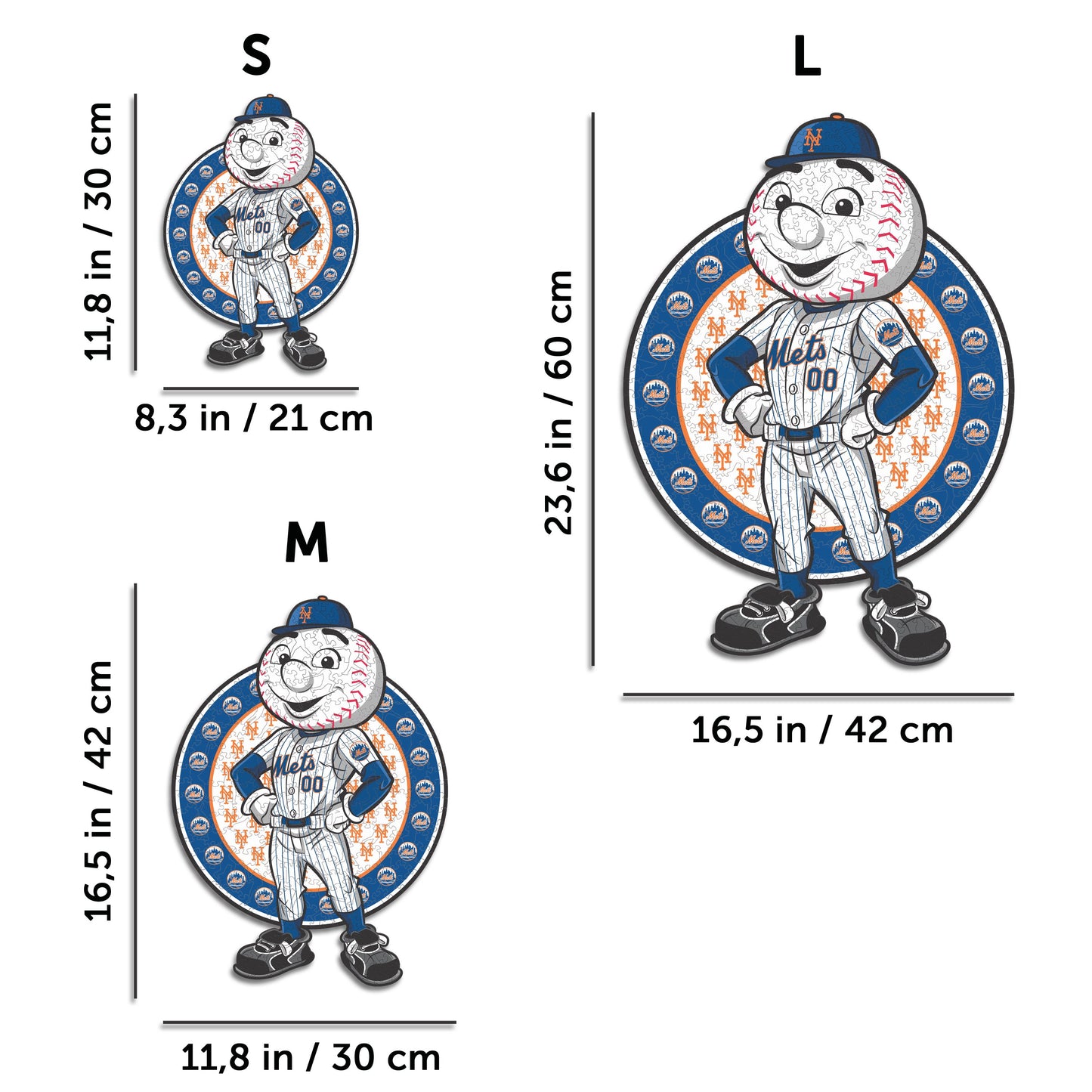 Pacote com 2 logotipos e mascote do New York Mets™