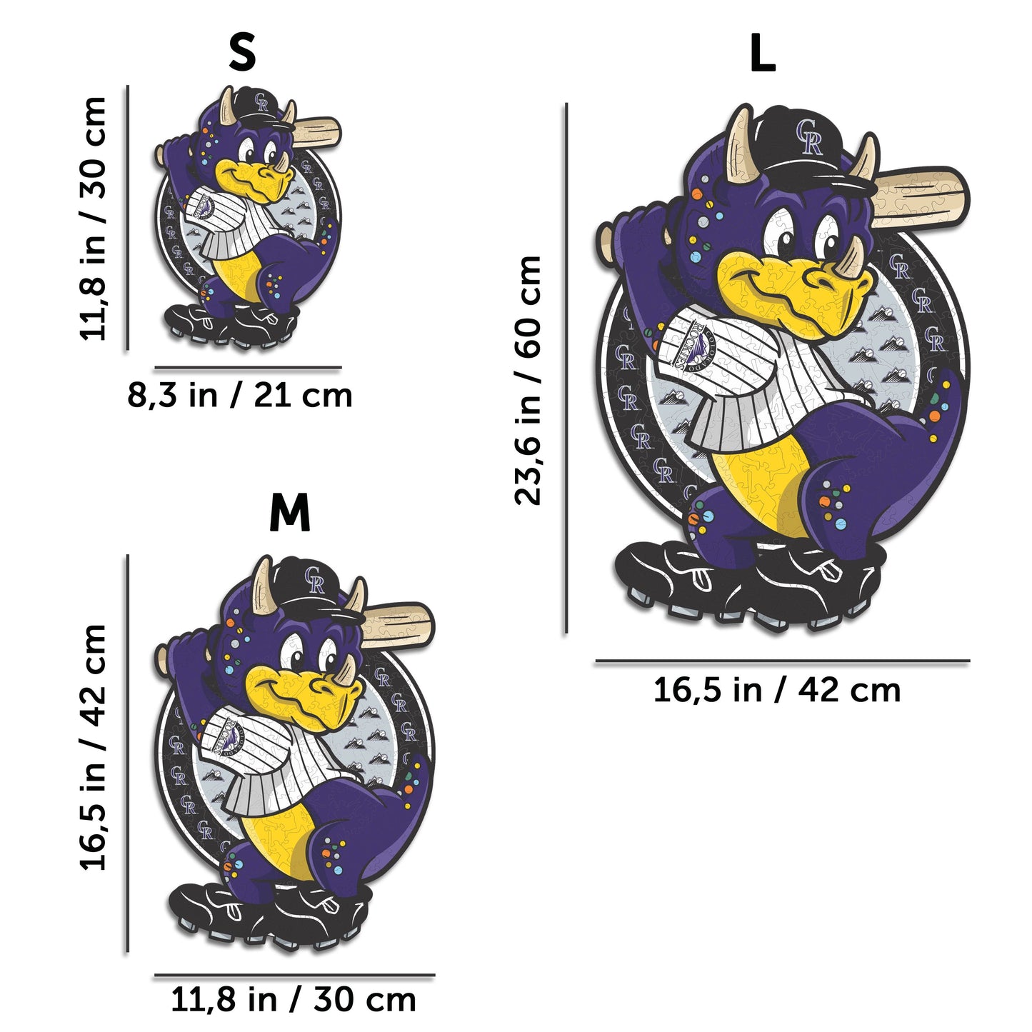 Pacote com 2 unidades de beisebol Colorado Rockies™ + mascote