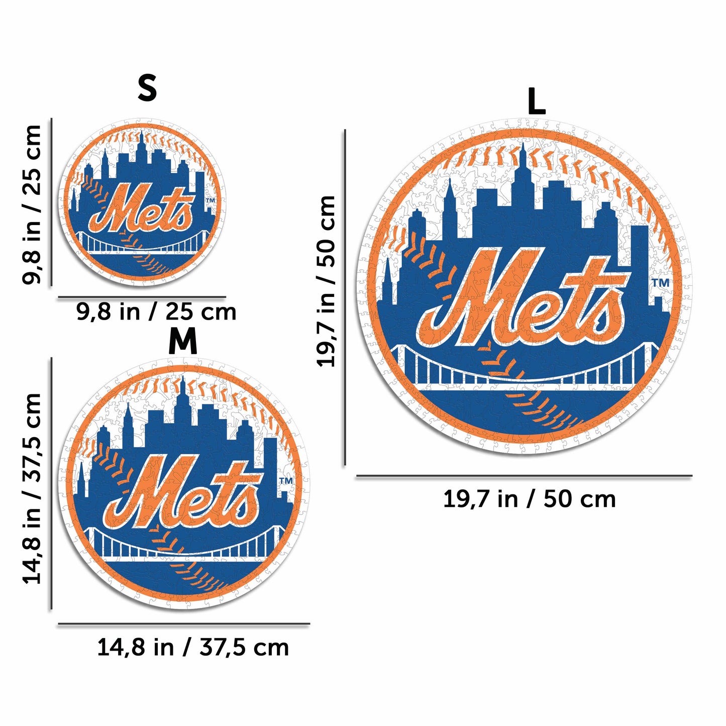2 PACK New York Mets™ Baseball + Primary Logo