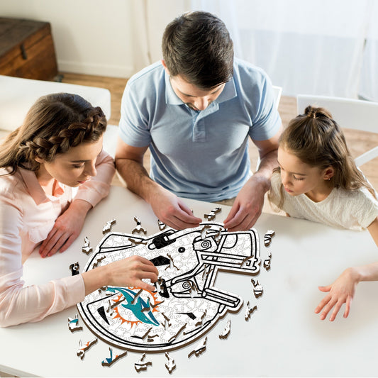 Miami Dolphins™ Helmet - Wooden Puzzle