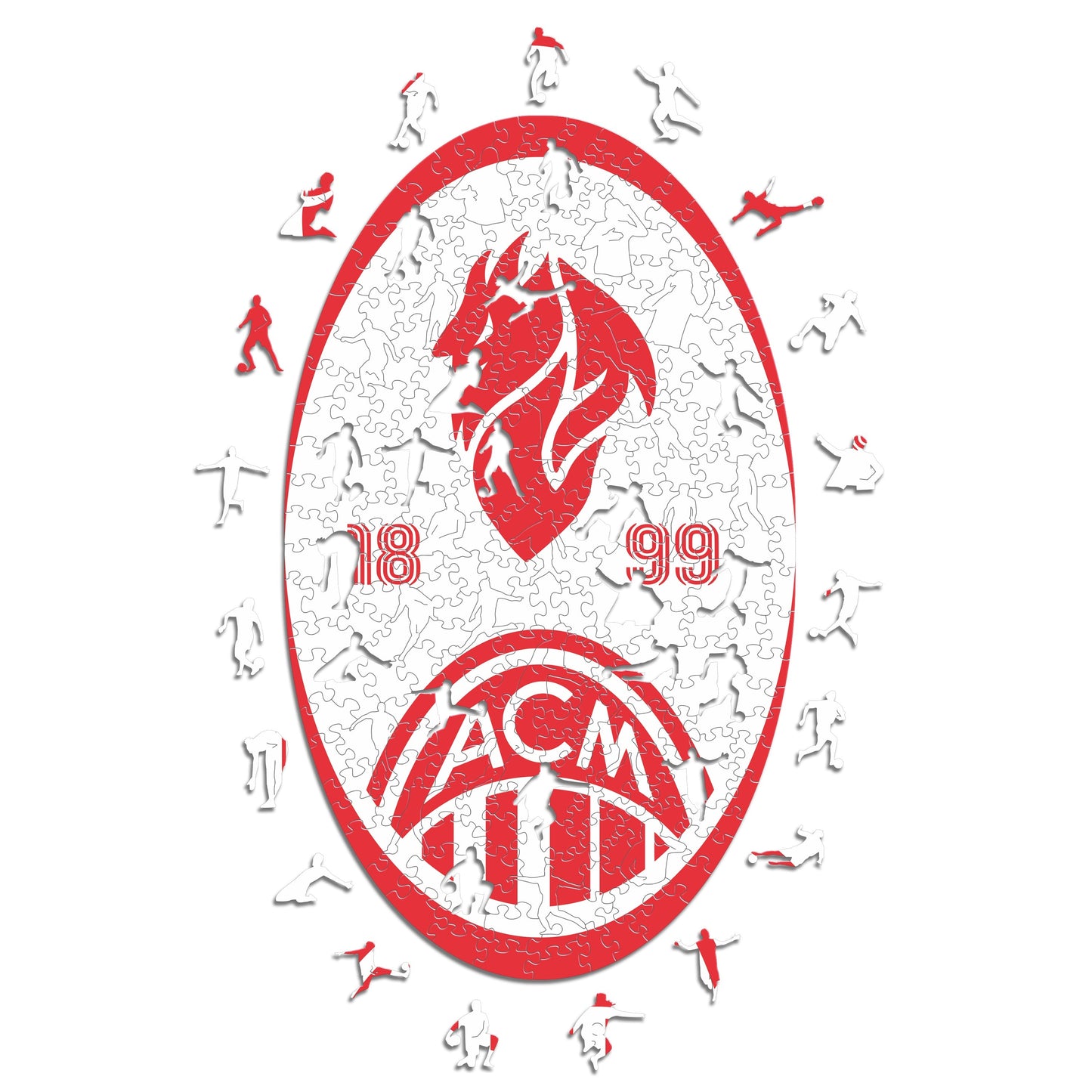 4 PACK AC Milan® Logo + Retro Logo + Jersey + 5 Players