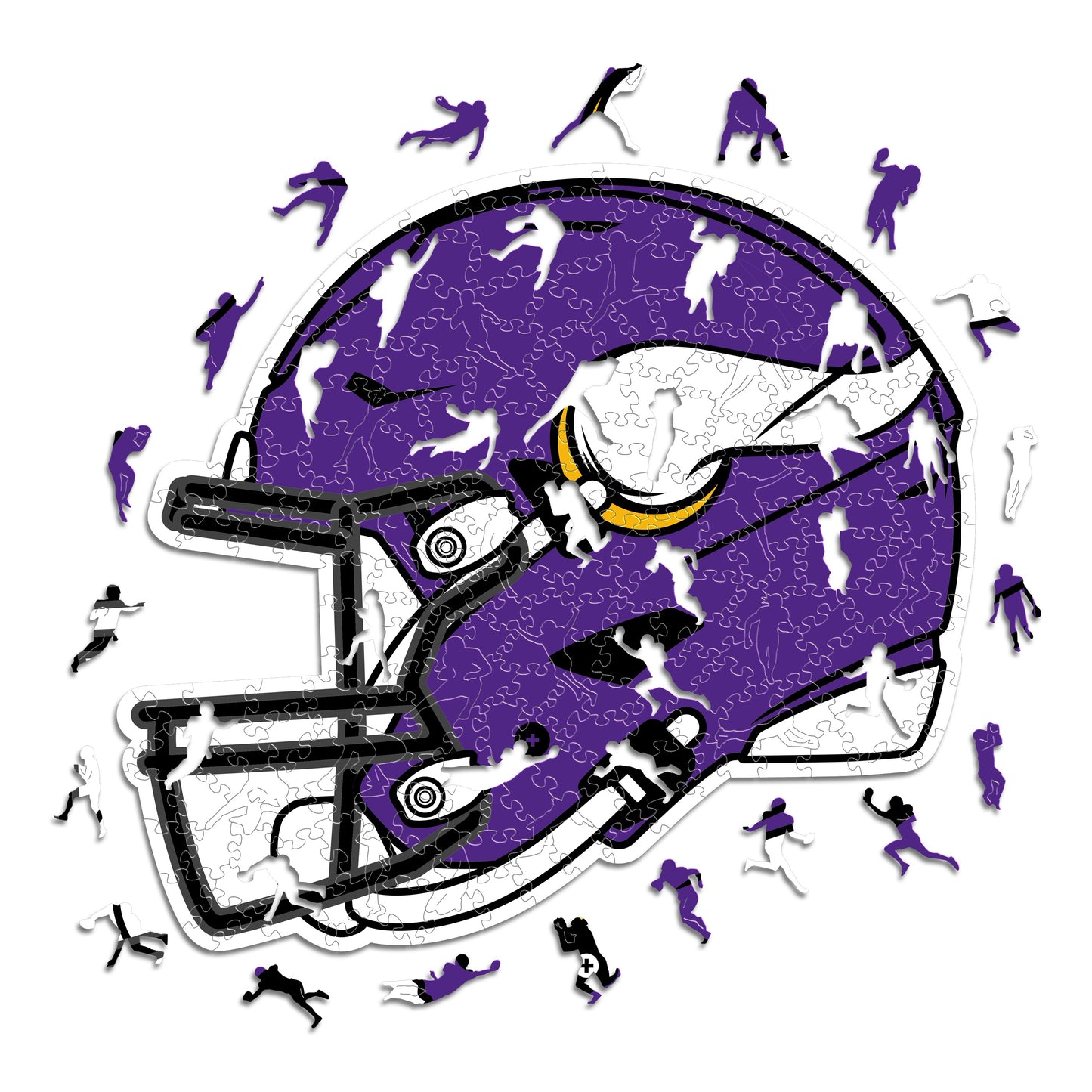 Minnesota Vikings™ Helmet - Wooden Puzzle