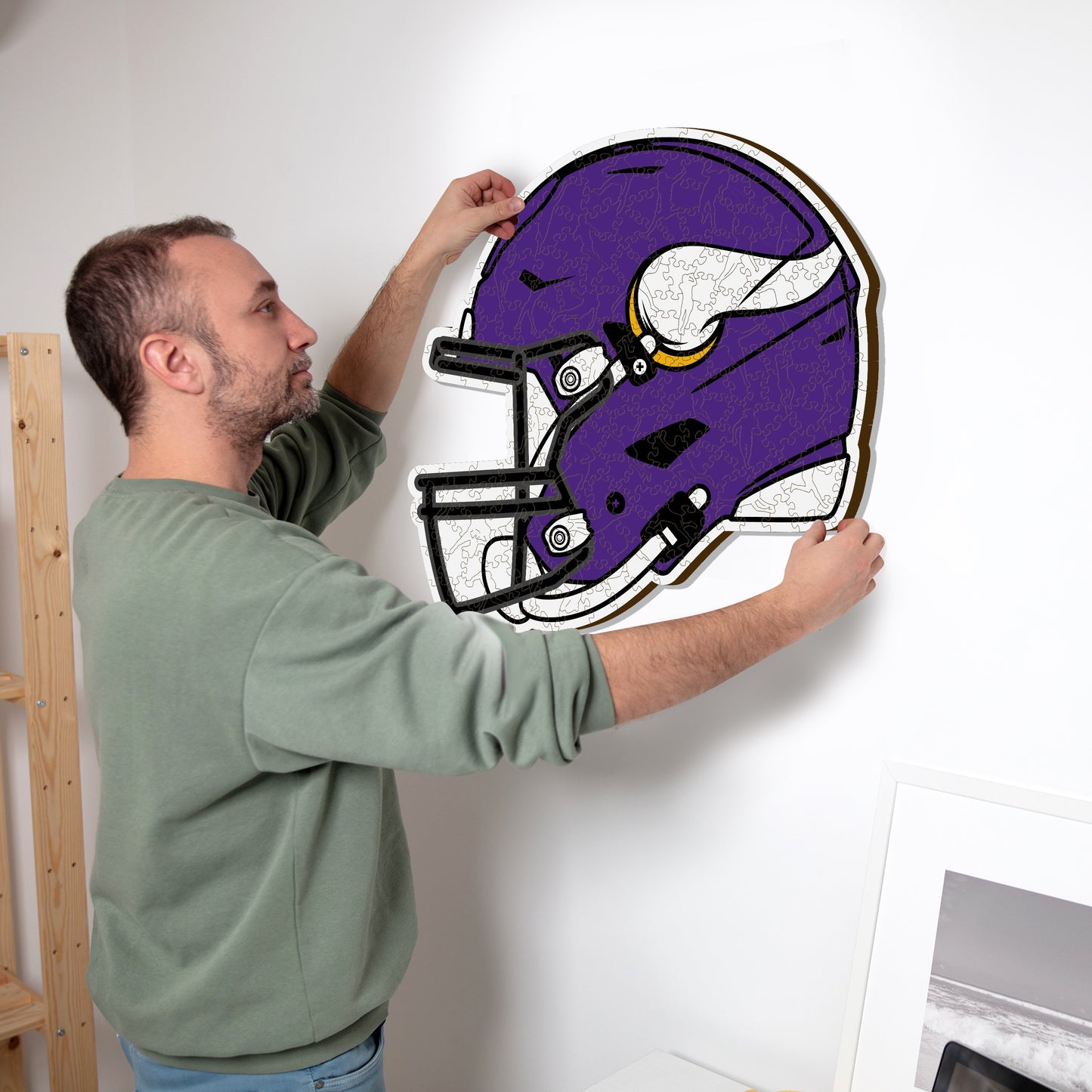 Minnesota Vikings™ Helmet - Wooden Puzzle