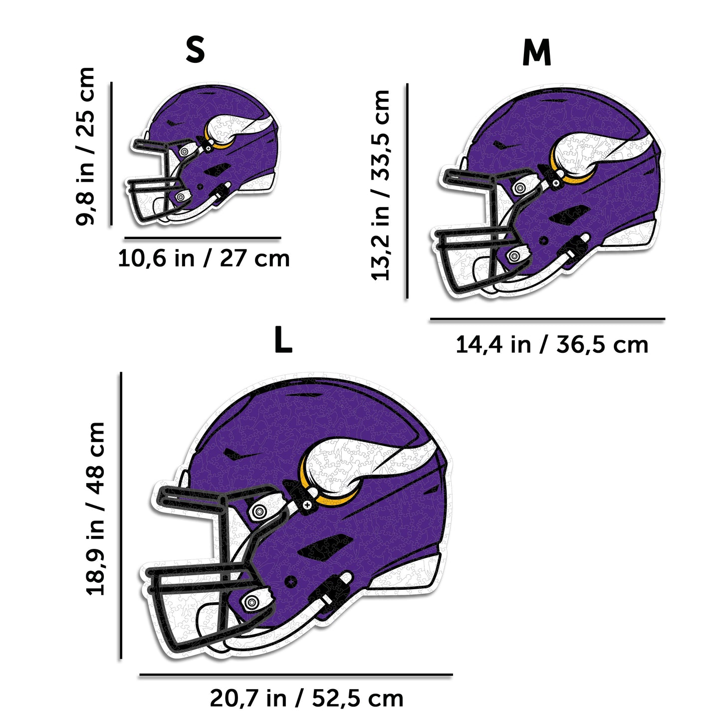 Minnesota Vikings™ Helmet - Wooden Puzzle
