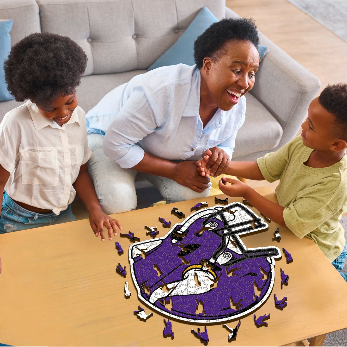 Minnesota Vikings™ Helmet - Wooden Puzzle