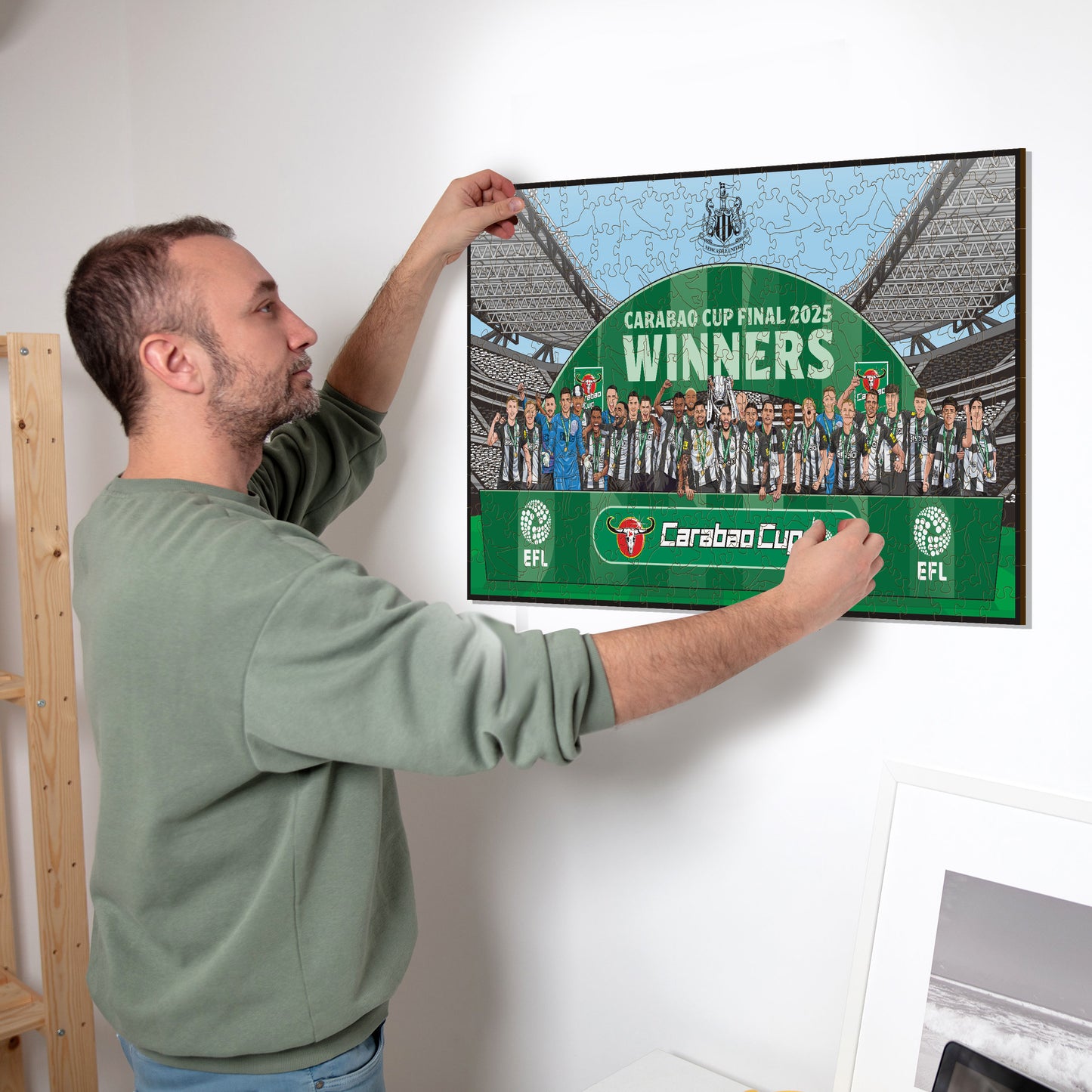 ニューカッスル・ユナイテッドFC® 2024/25 チーム「カラバオカップ優勝チーム」 - 木製パズル