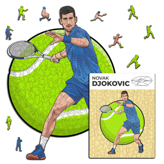 Novak Djokovic - Quebra-cabeça de madeira
