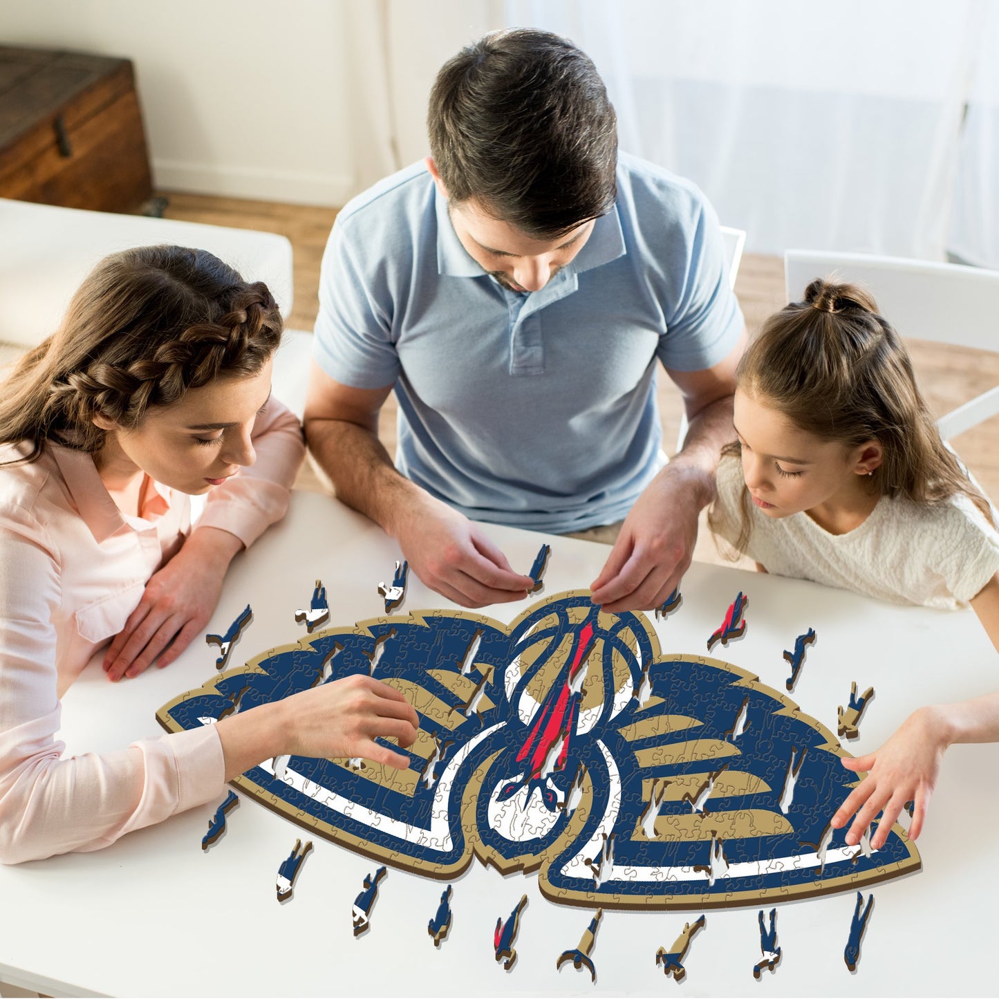 New Orleans Pelicans™ - Quebra-cabeça de madeira