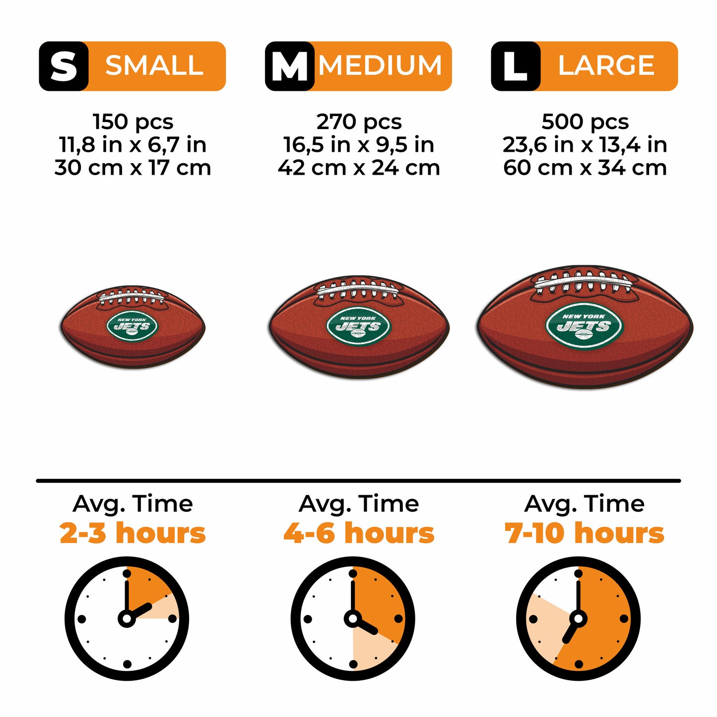 New York Jets™ Football - Wooden Puzzle