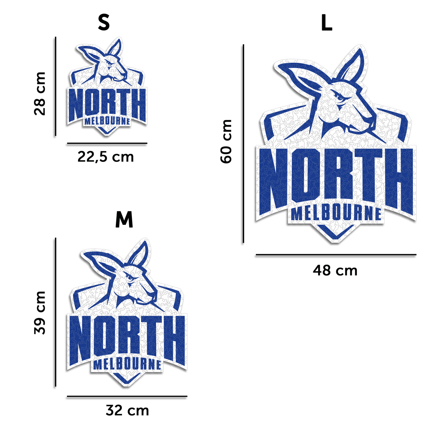 North Melbourne FC Logo - Wooden Puzzle