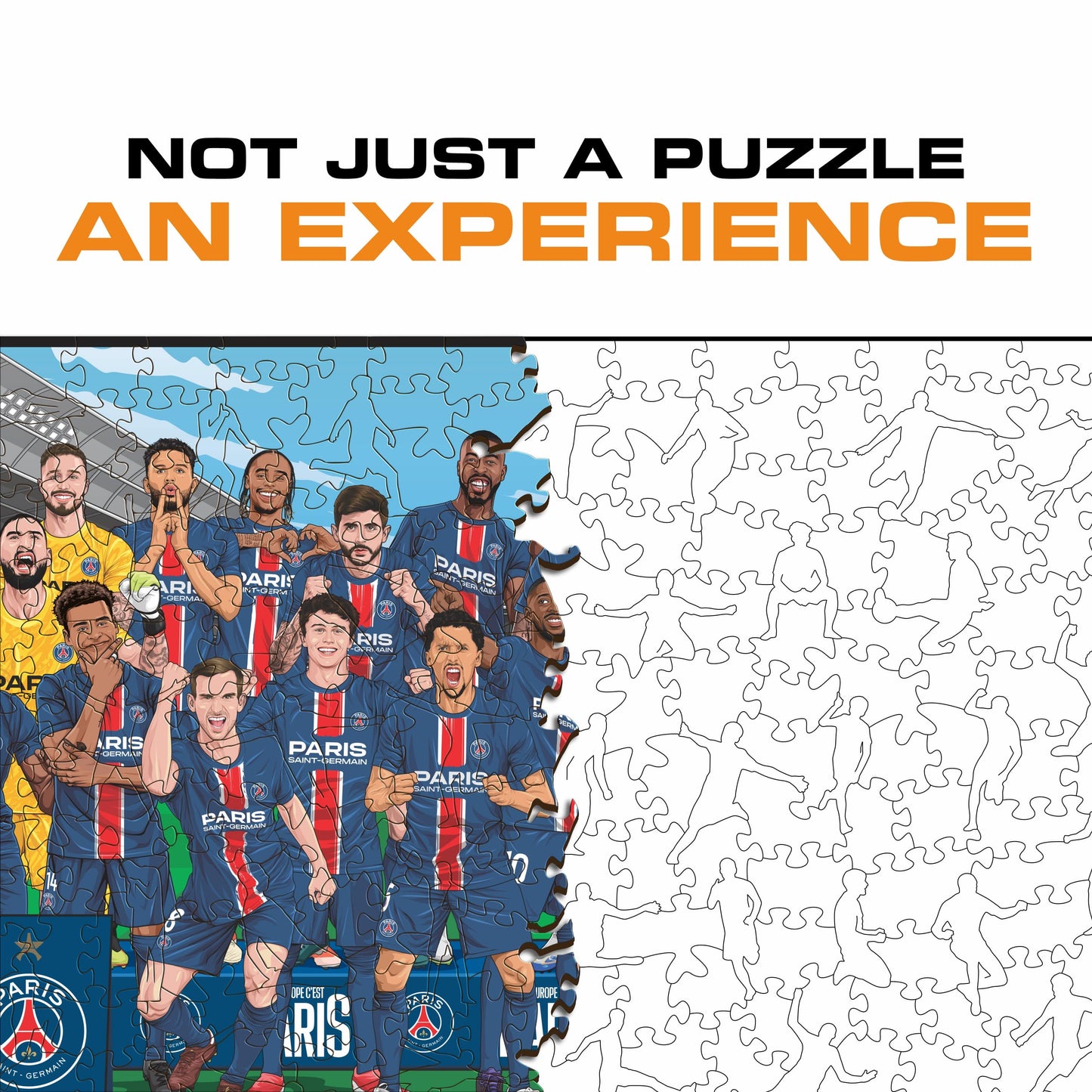 PSG FC® 2024/25 チーム「トレブル優勝チーム」 - 木製パズル