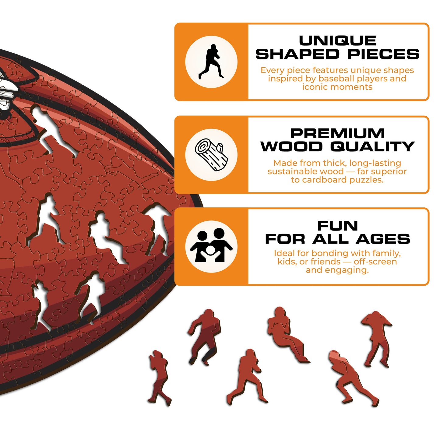Carolina Panthers™ Football - Wooden Puzzle