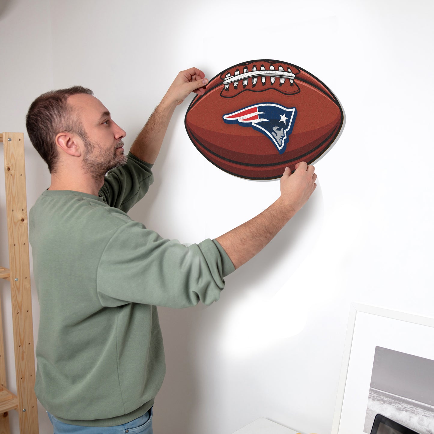 New England Patriots™ Futebol - Quebra-cabeça de madeira