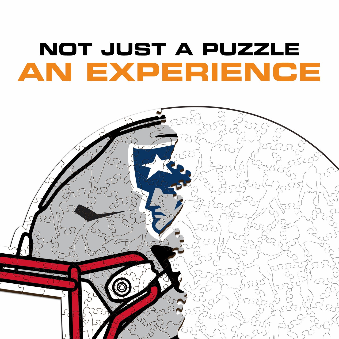 Capacete New England Patriots™ - Quebra-cabeça de madeira