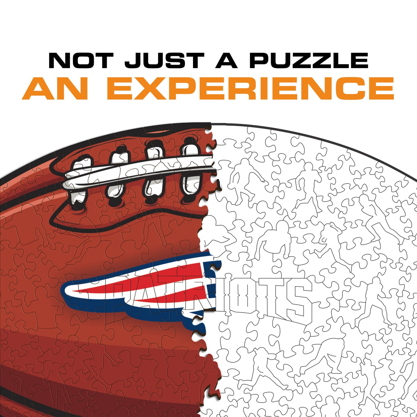 New England Patriots™ Football - Wooden Puzzle