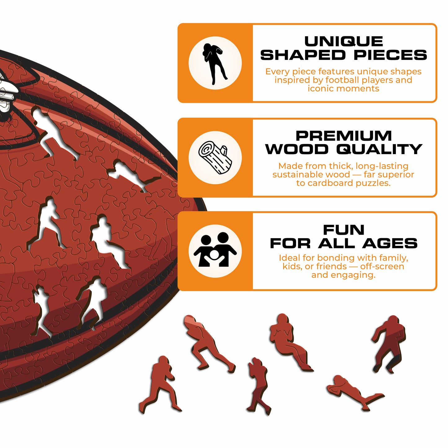 Pittsburgh Steelers™ Football - Wooden Puzzle