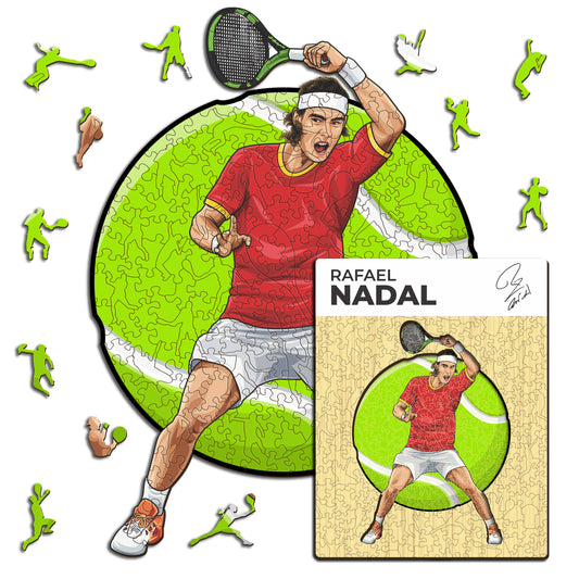 Rafael Nadal - Quebra-cabeça de madeira