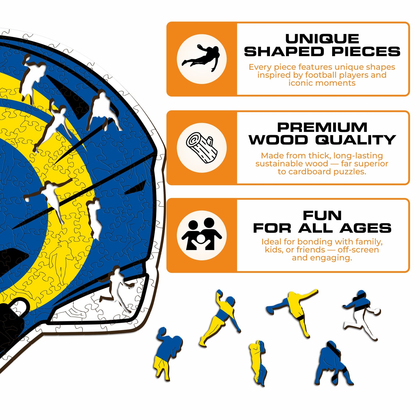 Los Angeles Rams™ Helmet - Wooden Puzzle