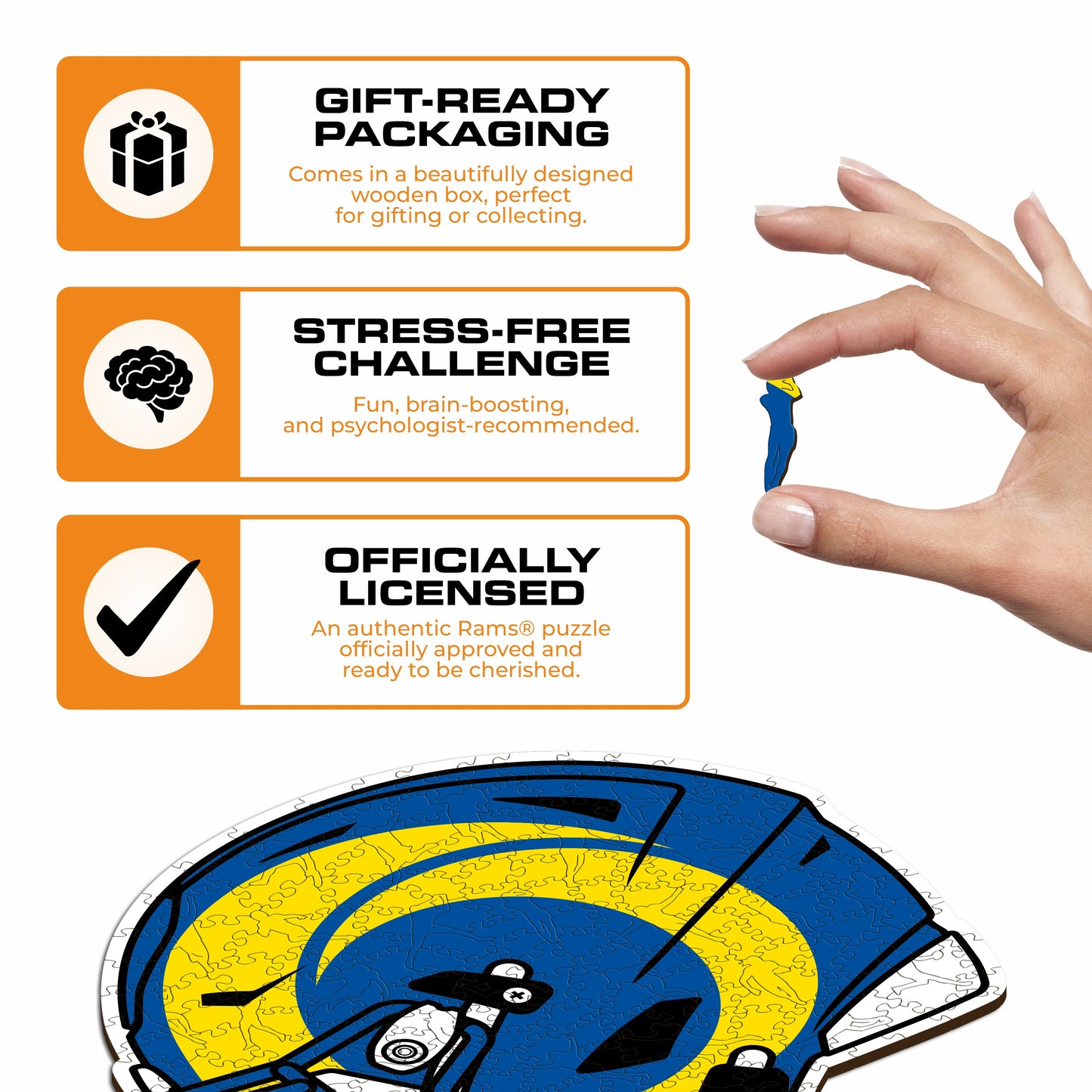Los Angeles Rams™ Helmet - Wooden Puzzle
