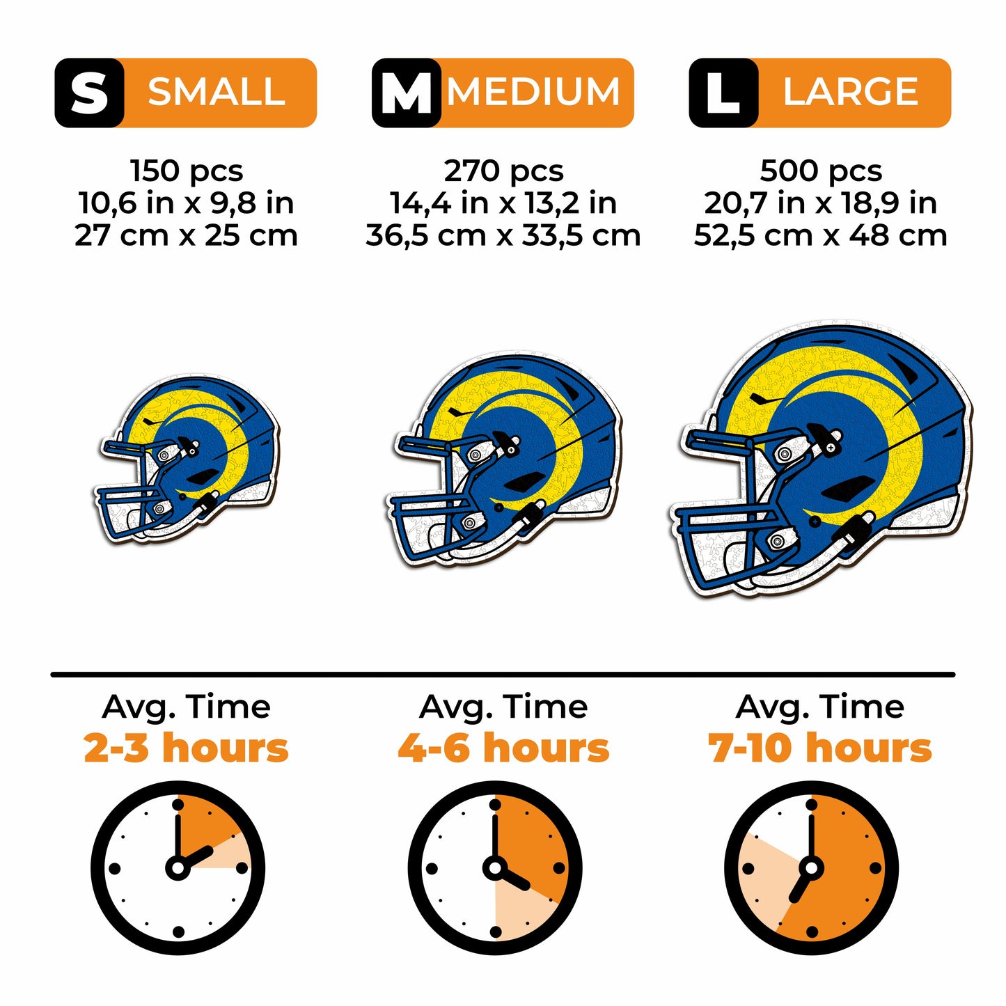 Los Angeles Rams™ Helmet - Wooden Puzzle