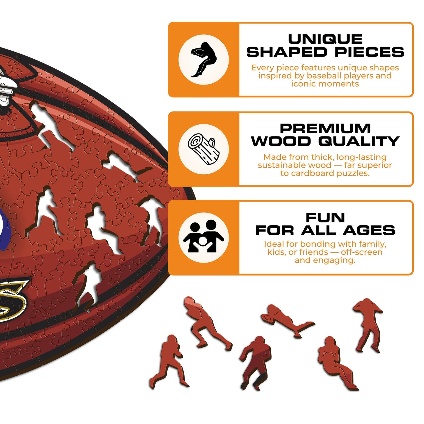 Baltimore Ravens™ Football - Wooden Puzzle