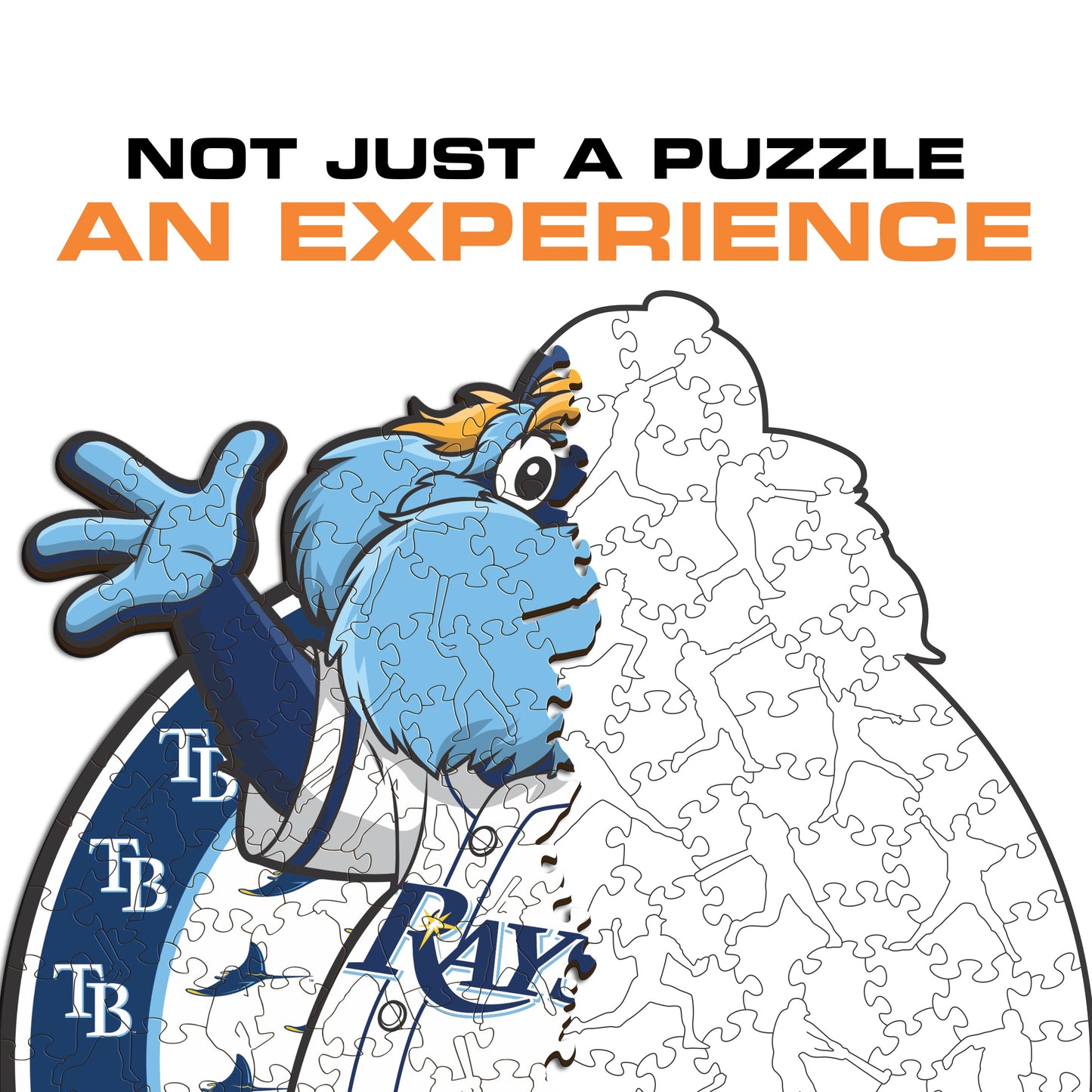Mascote Tampa Bay Rays™ - Quebra-cabeça de madeira