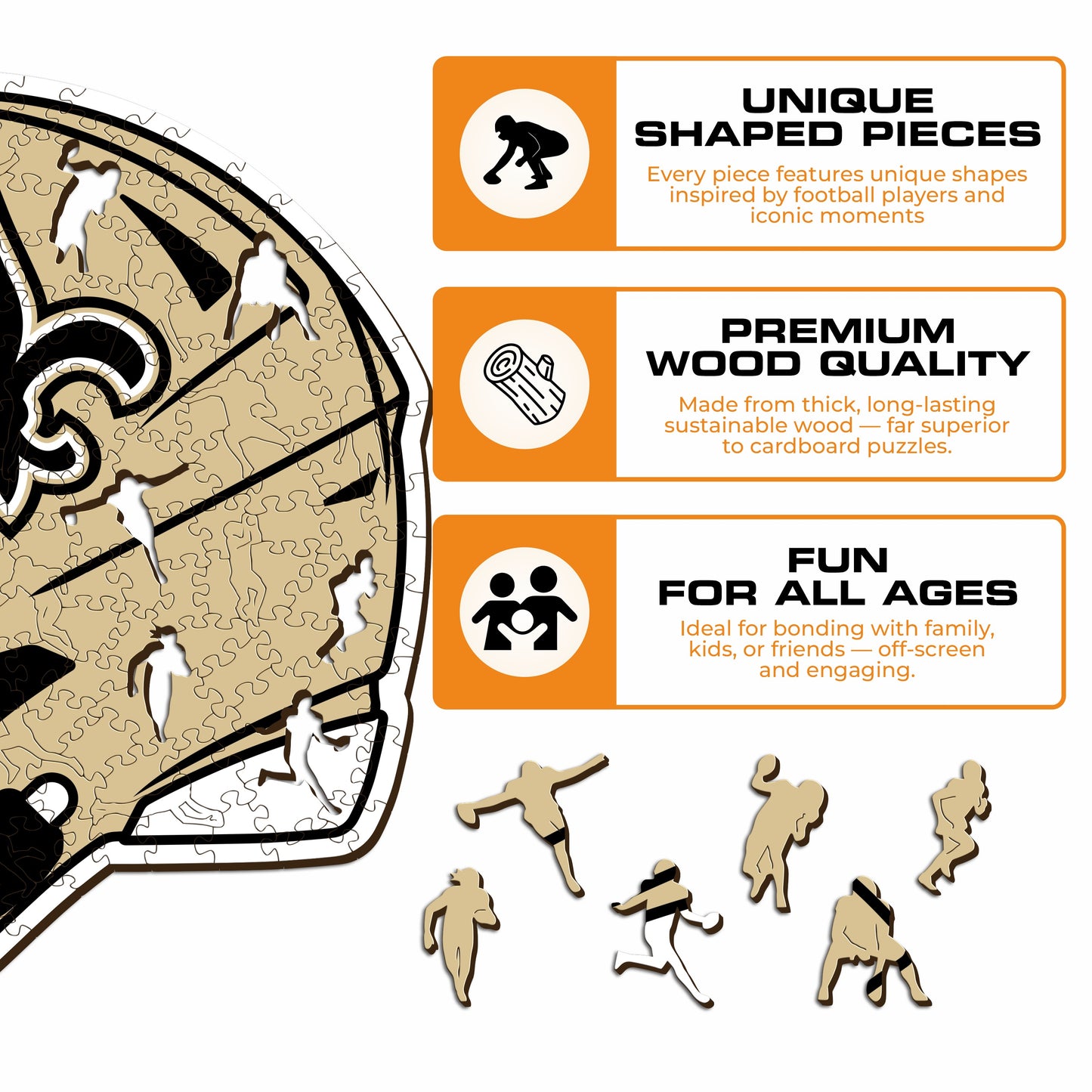 Capacete New Orleans Saints™ - Quebra-cabeça de madeira