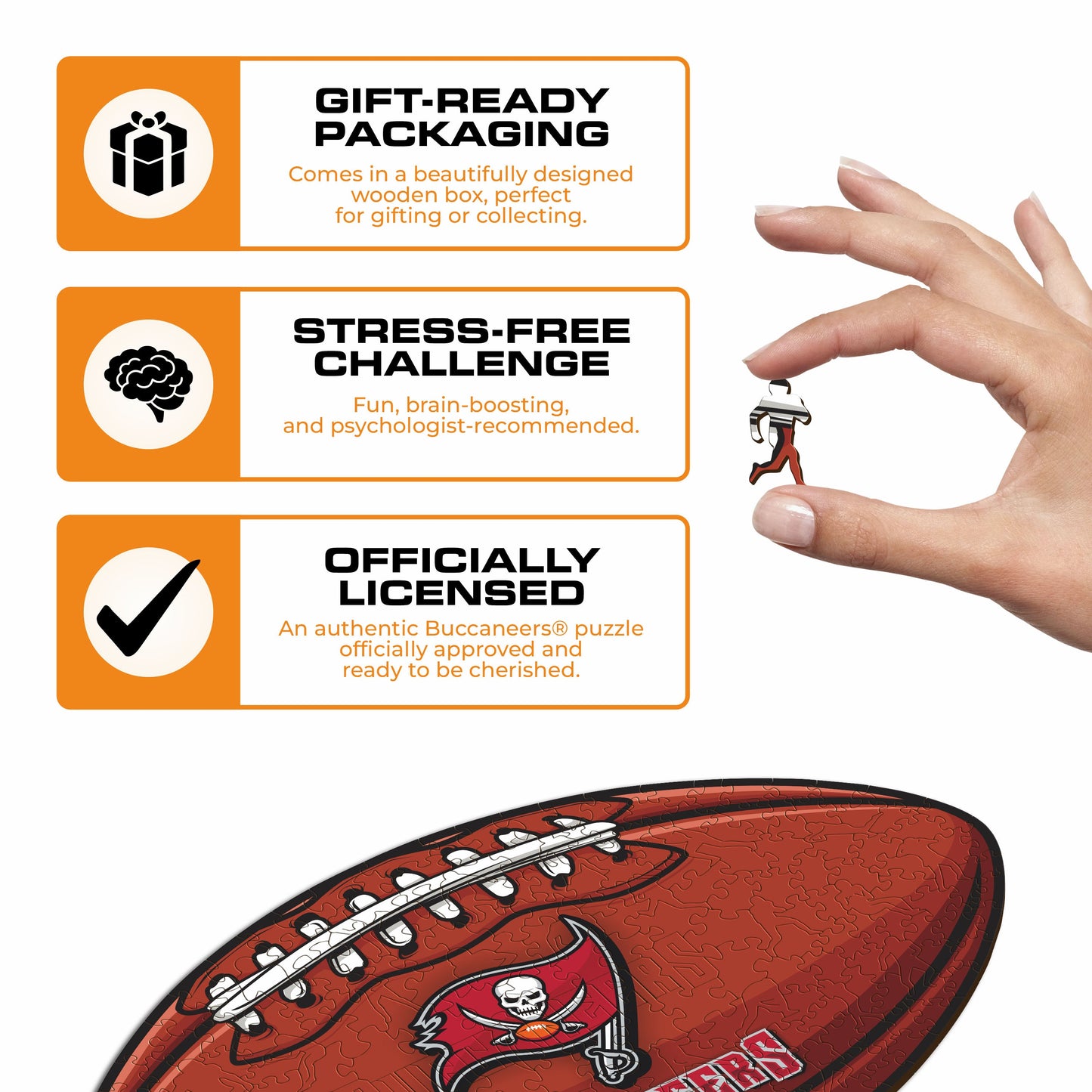 Tampa Bay Buccaneers™ Football - Wooden Puzzle