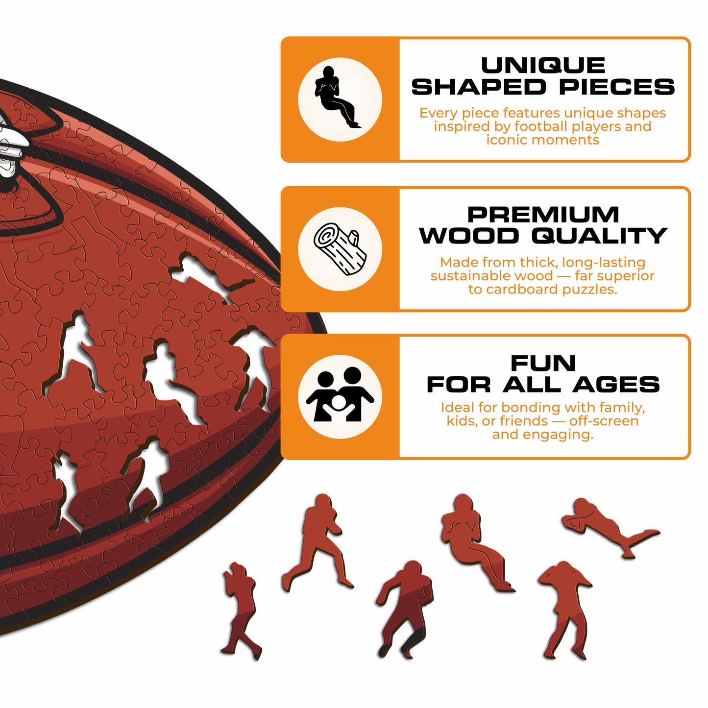 Tennessee Titans™ Football - Wooden Puzzle